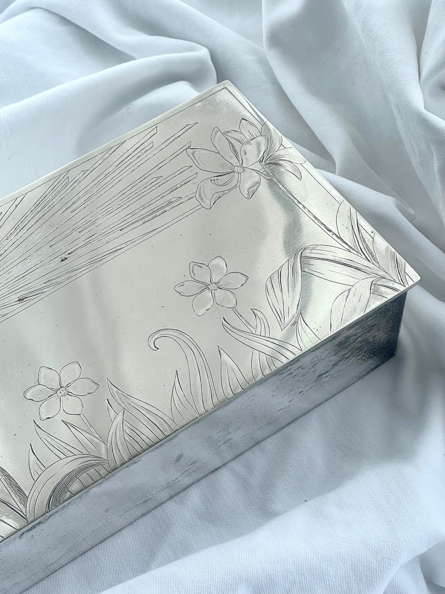 Silver plated jewelry box