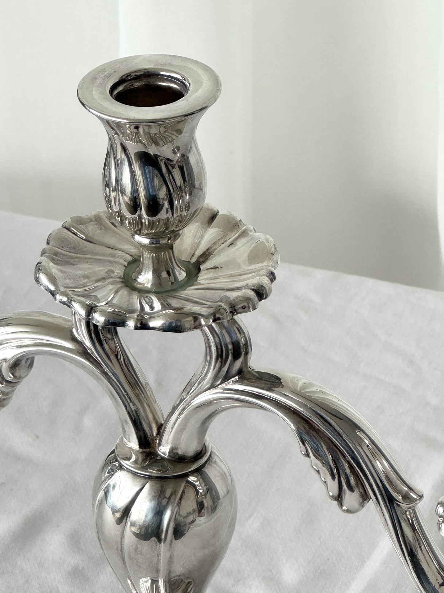 Silver plated candelabra