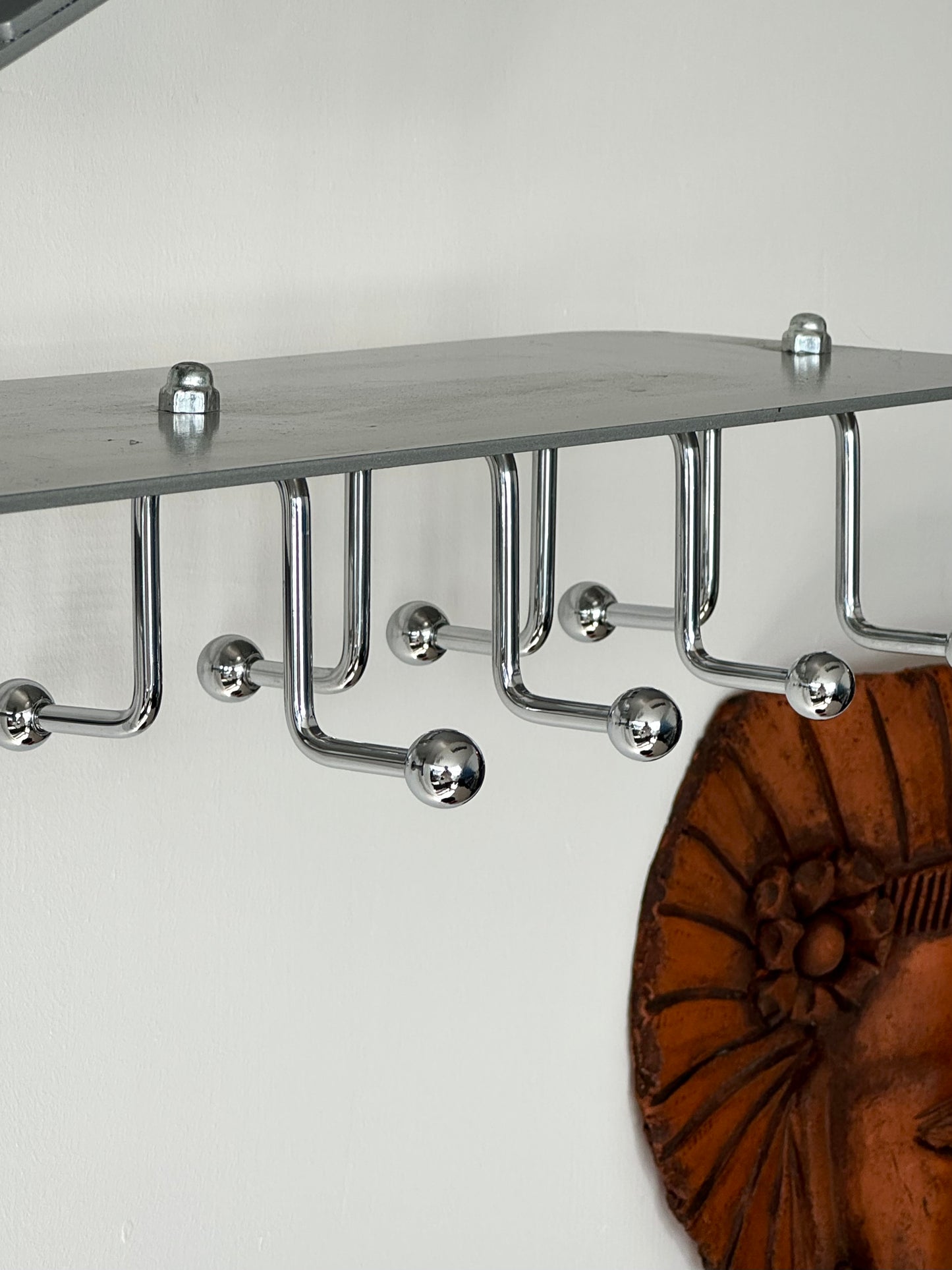 Chrome coat rack