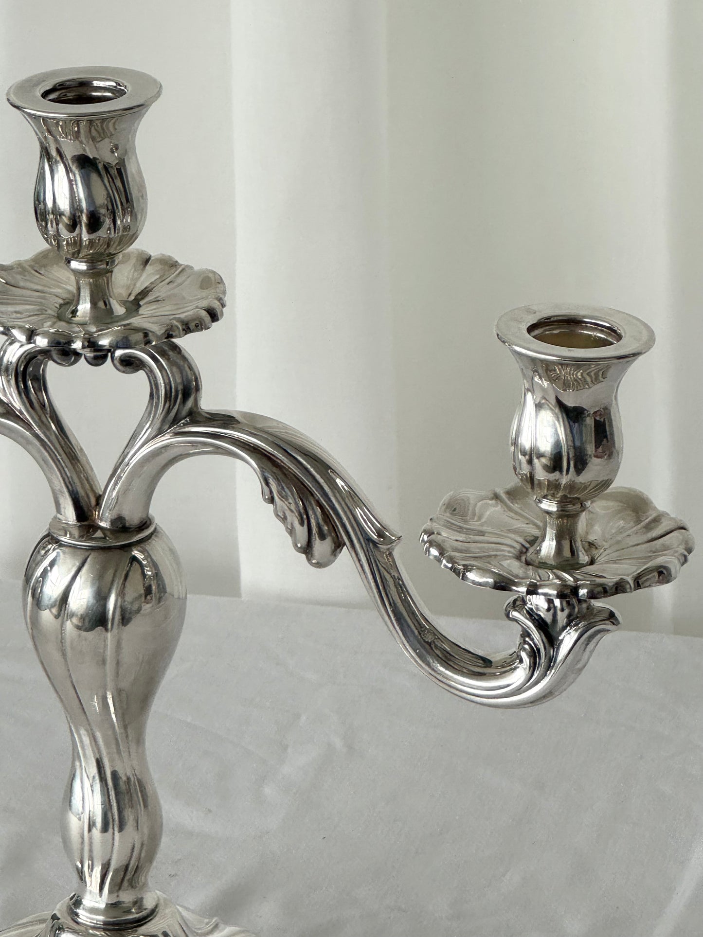 Silver plated candelabra