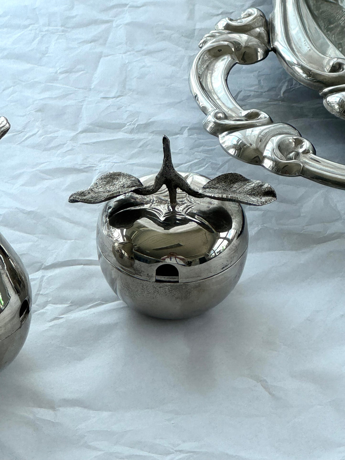 Silver plated salt bowls