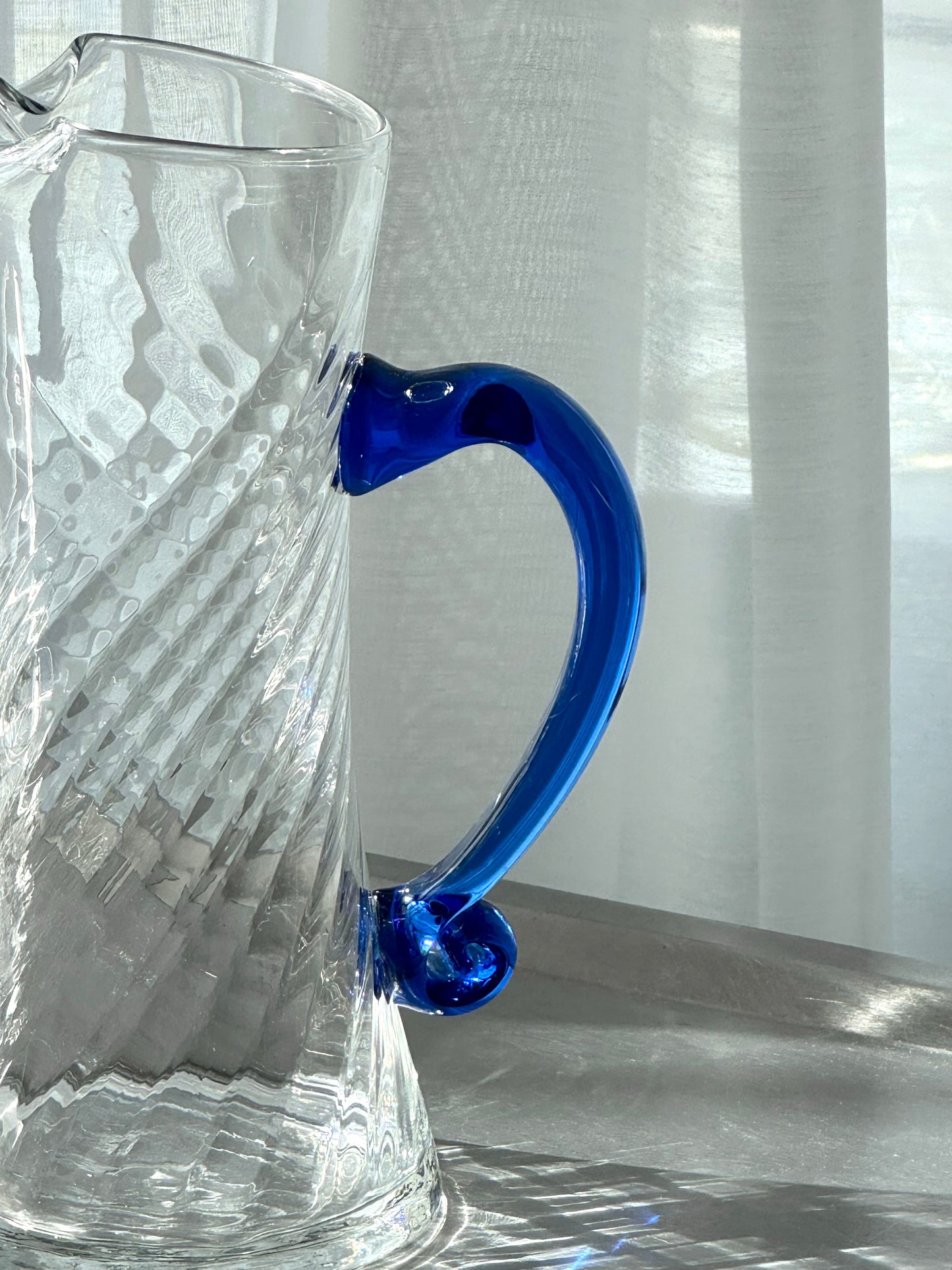 Handmade glass jug