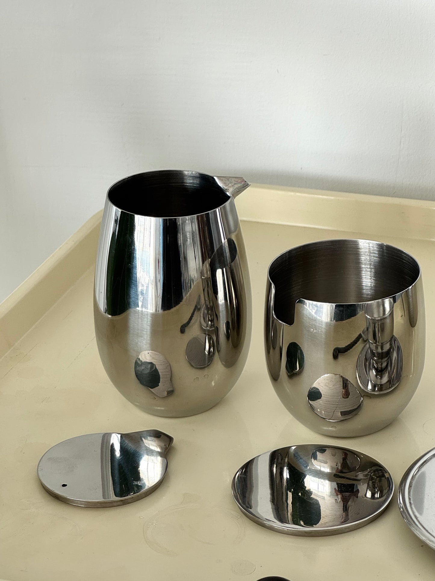 Bodum milk and sugar bowl.