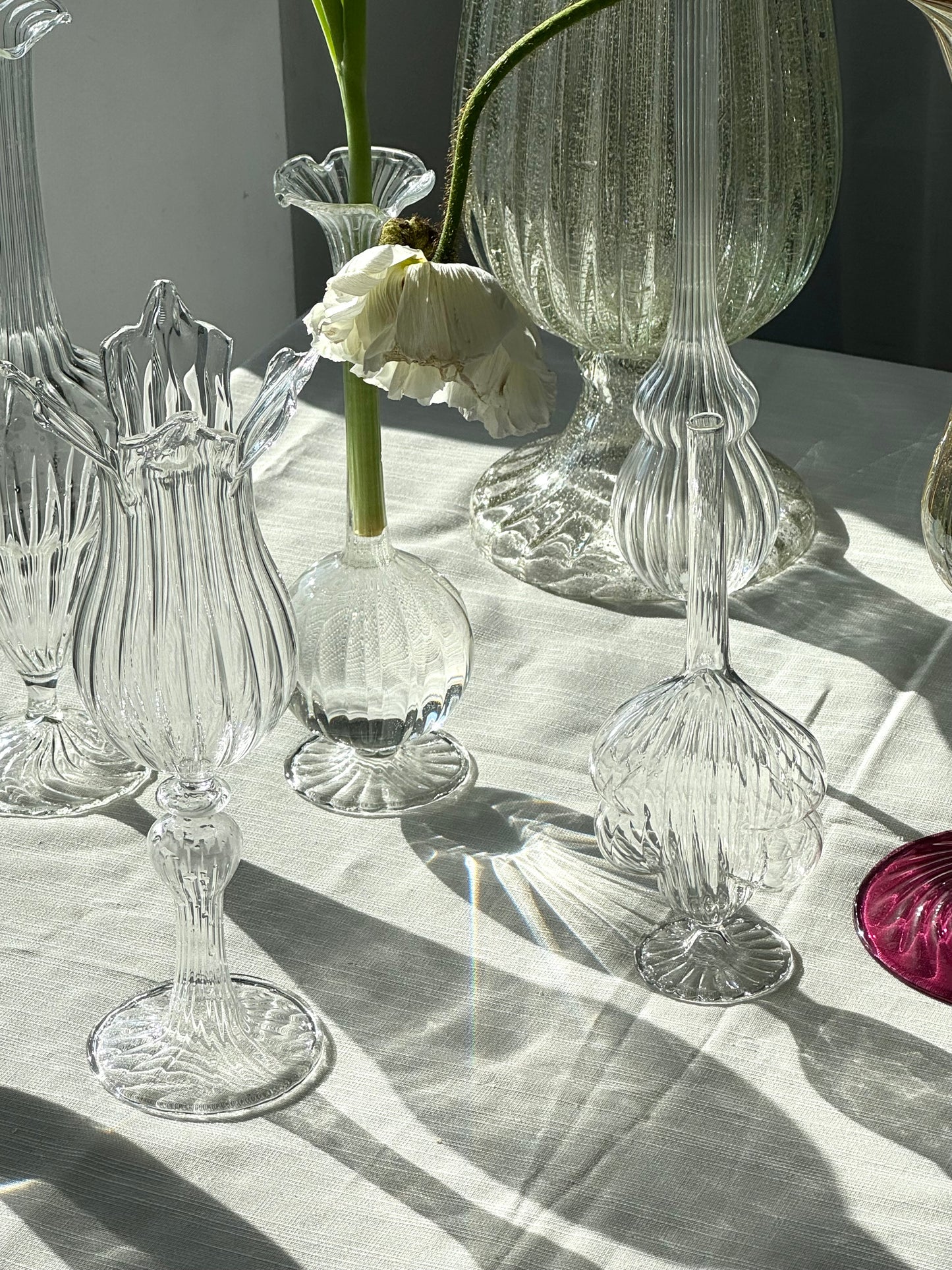 Tall Murano glass vase