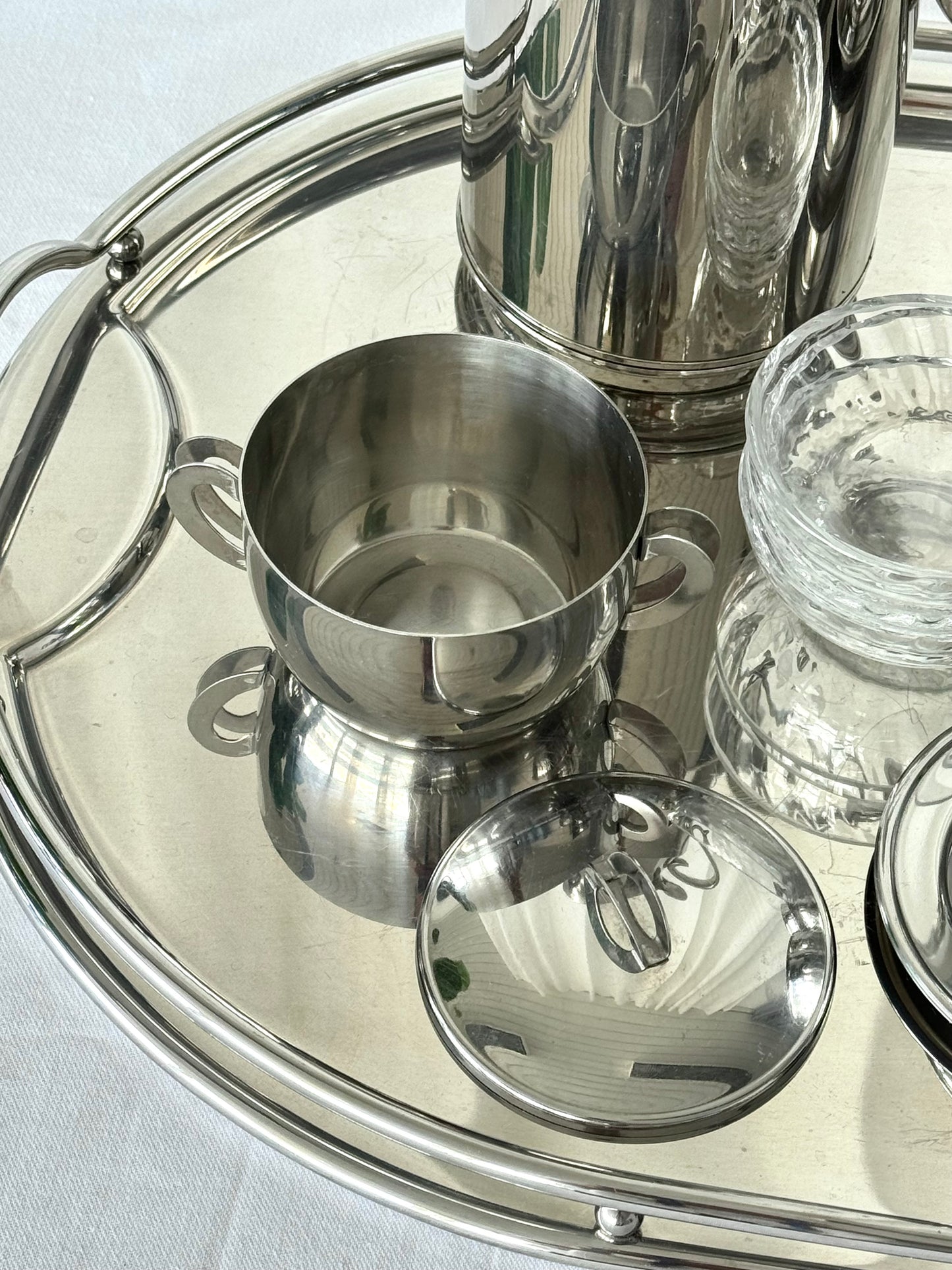 Steel sugar bowl