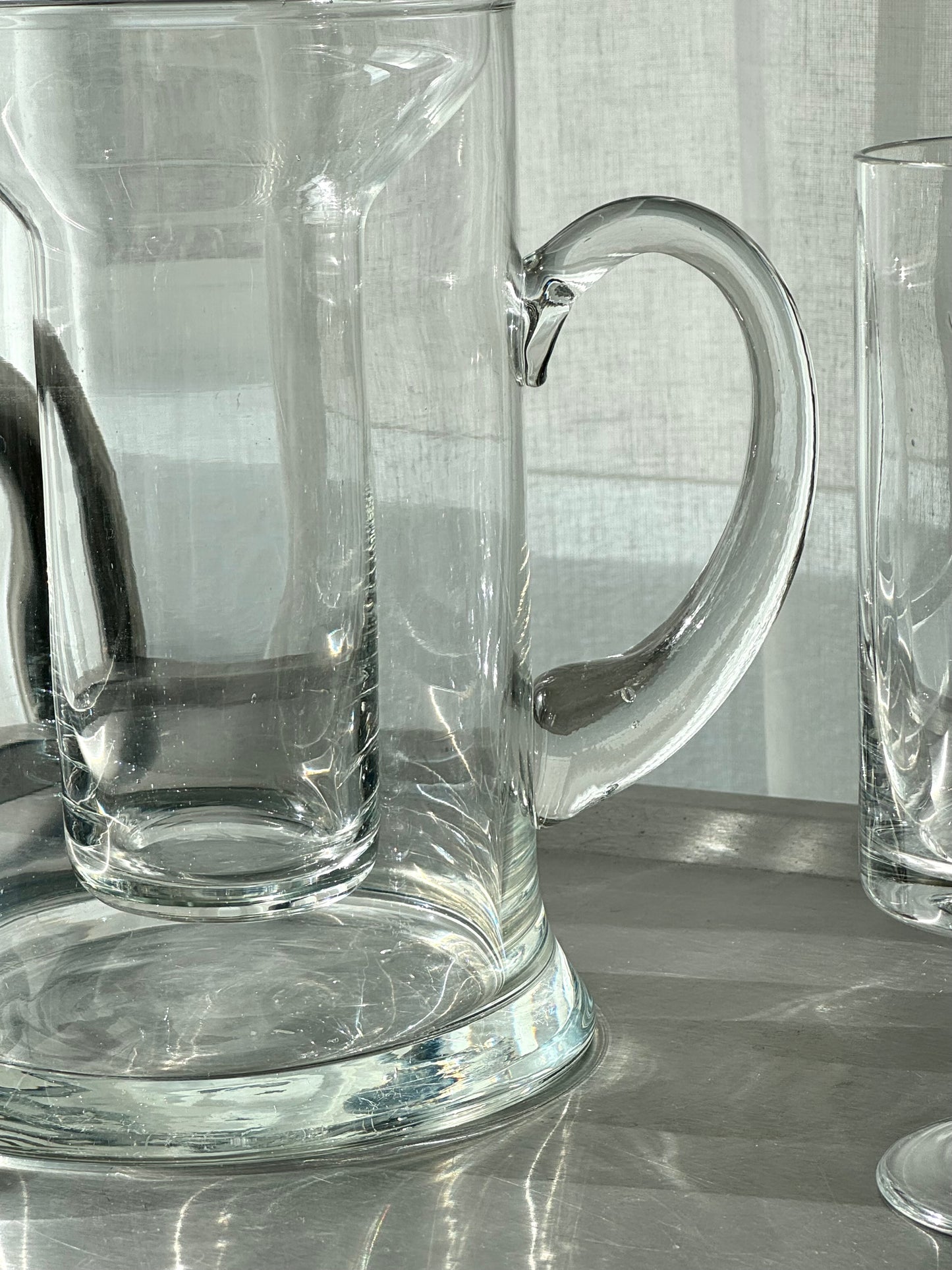 Handmade glass jug