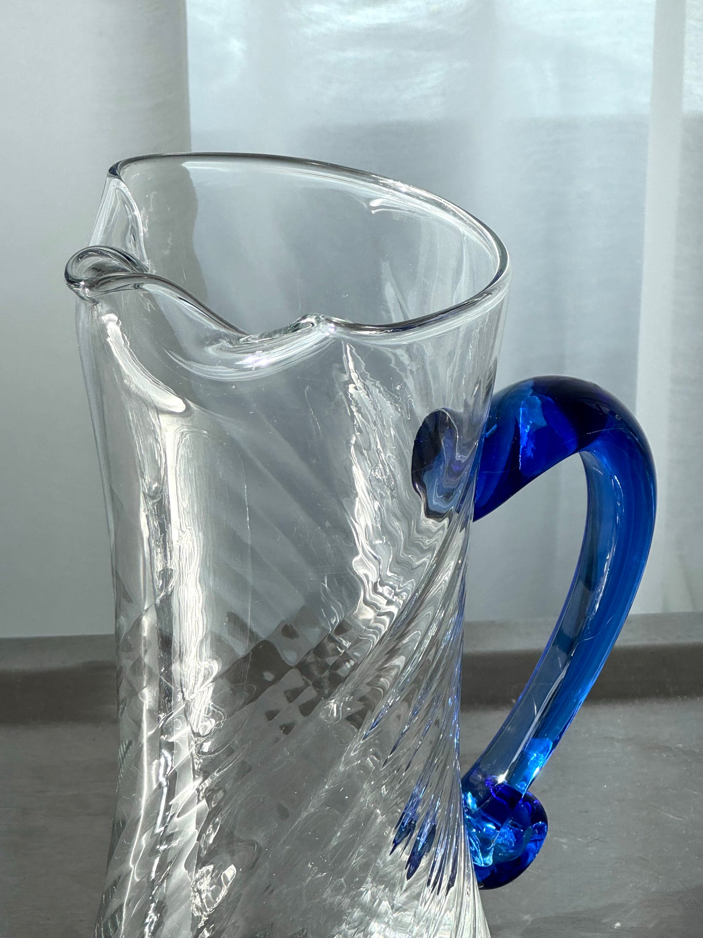 Handmade glass jug