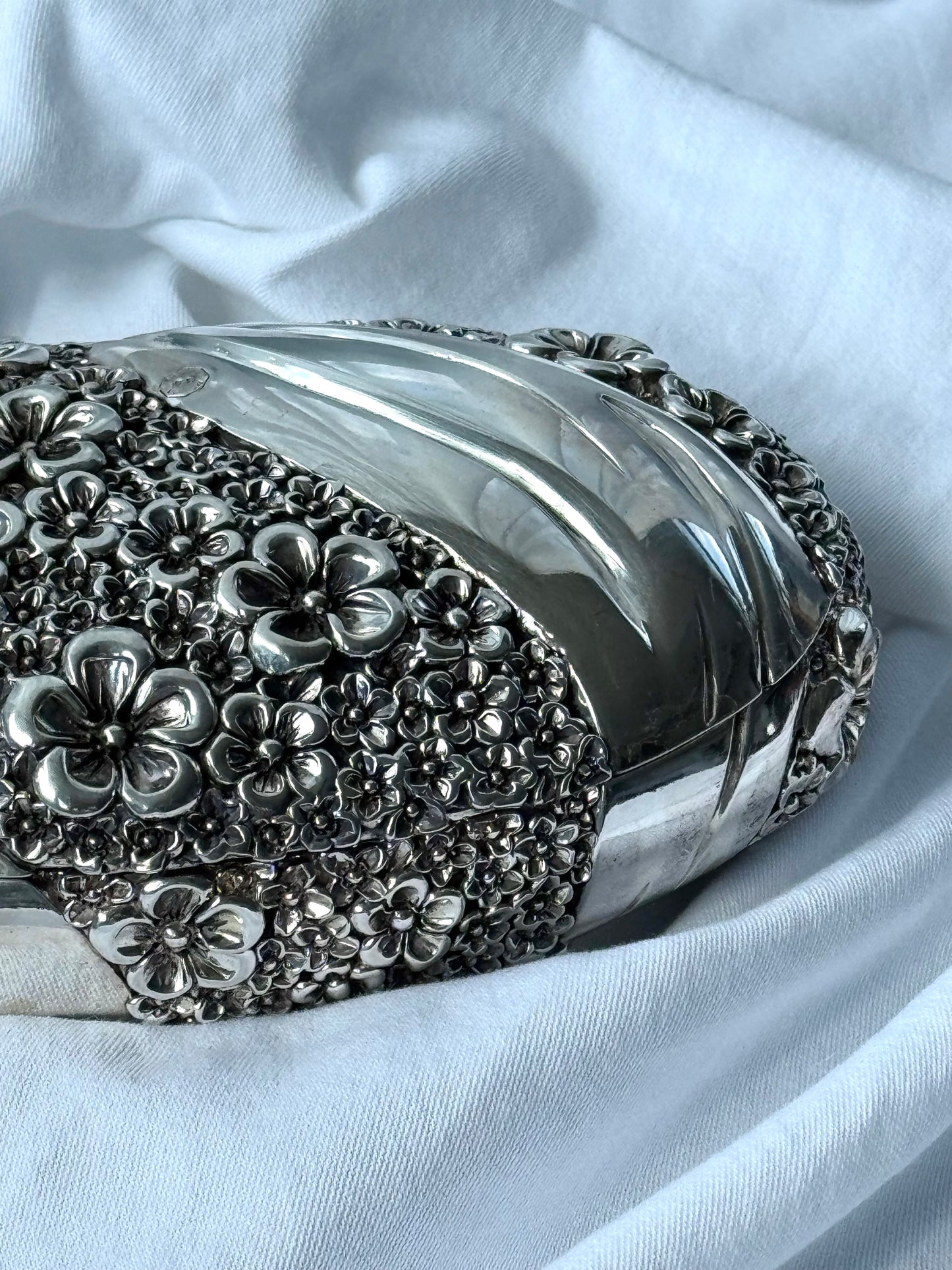 Silver plate jewelry box