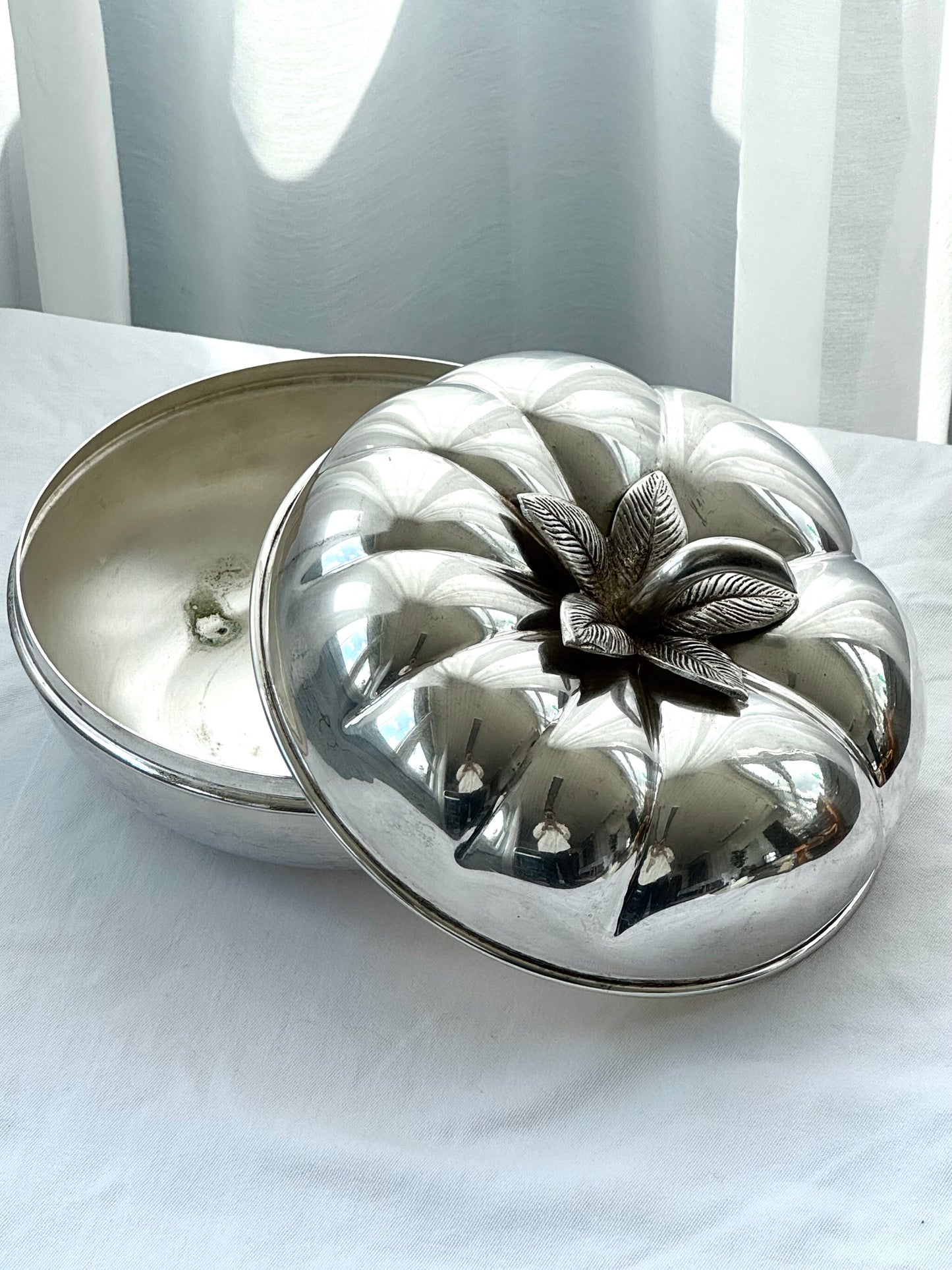 Silver plated tomato bowl