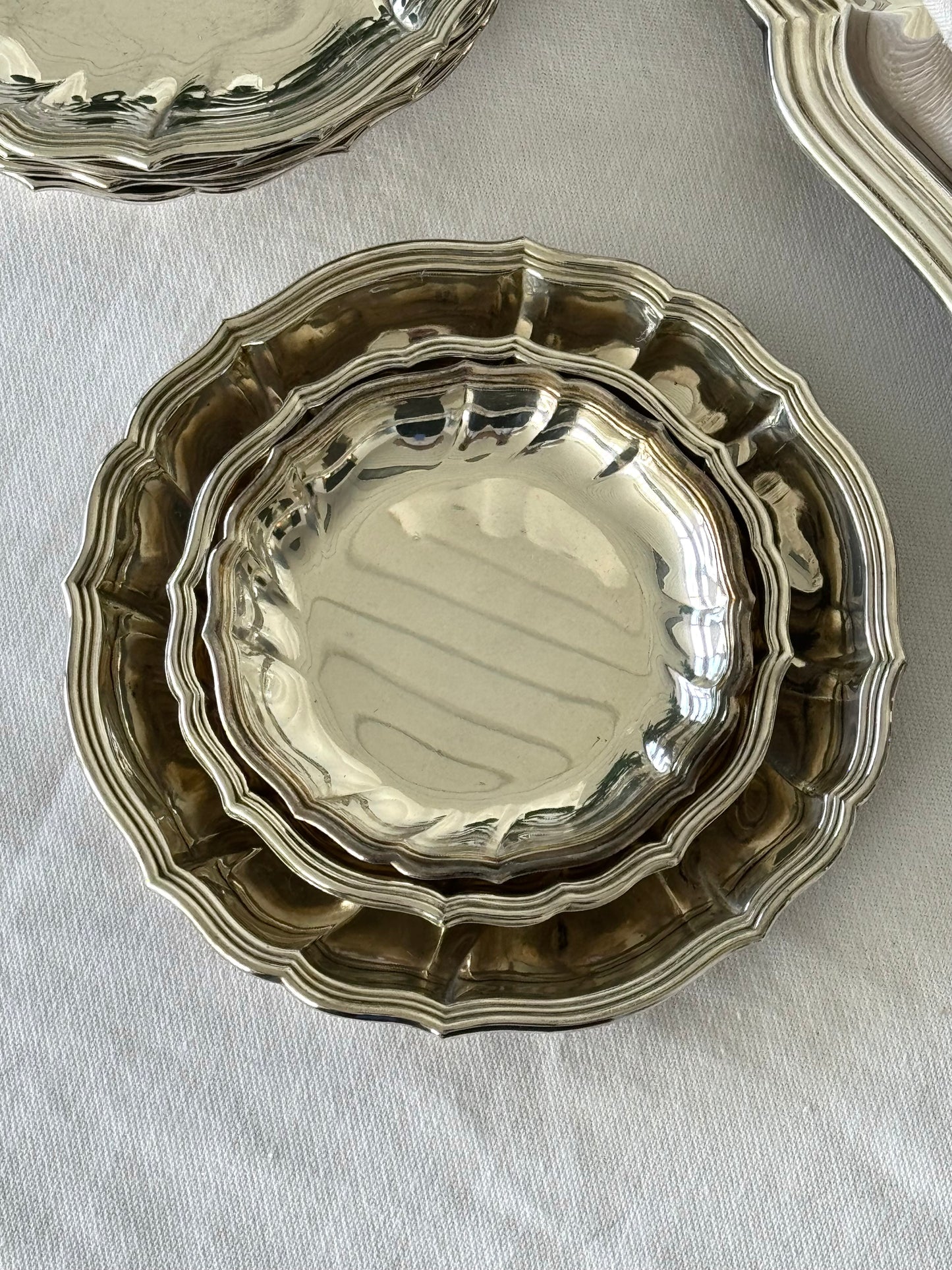 Silver plated dishes