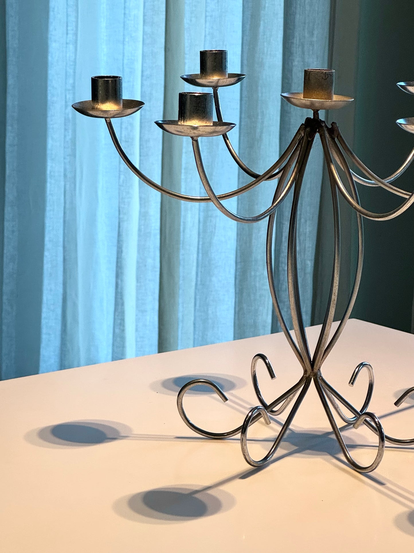 Chrome candelabra