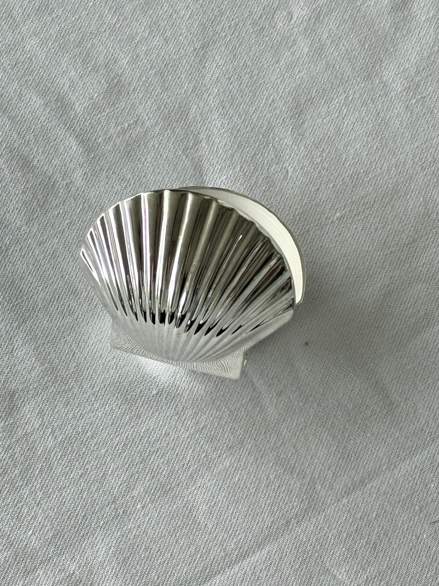Silver plated clam