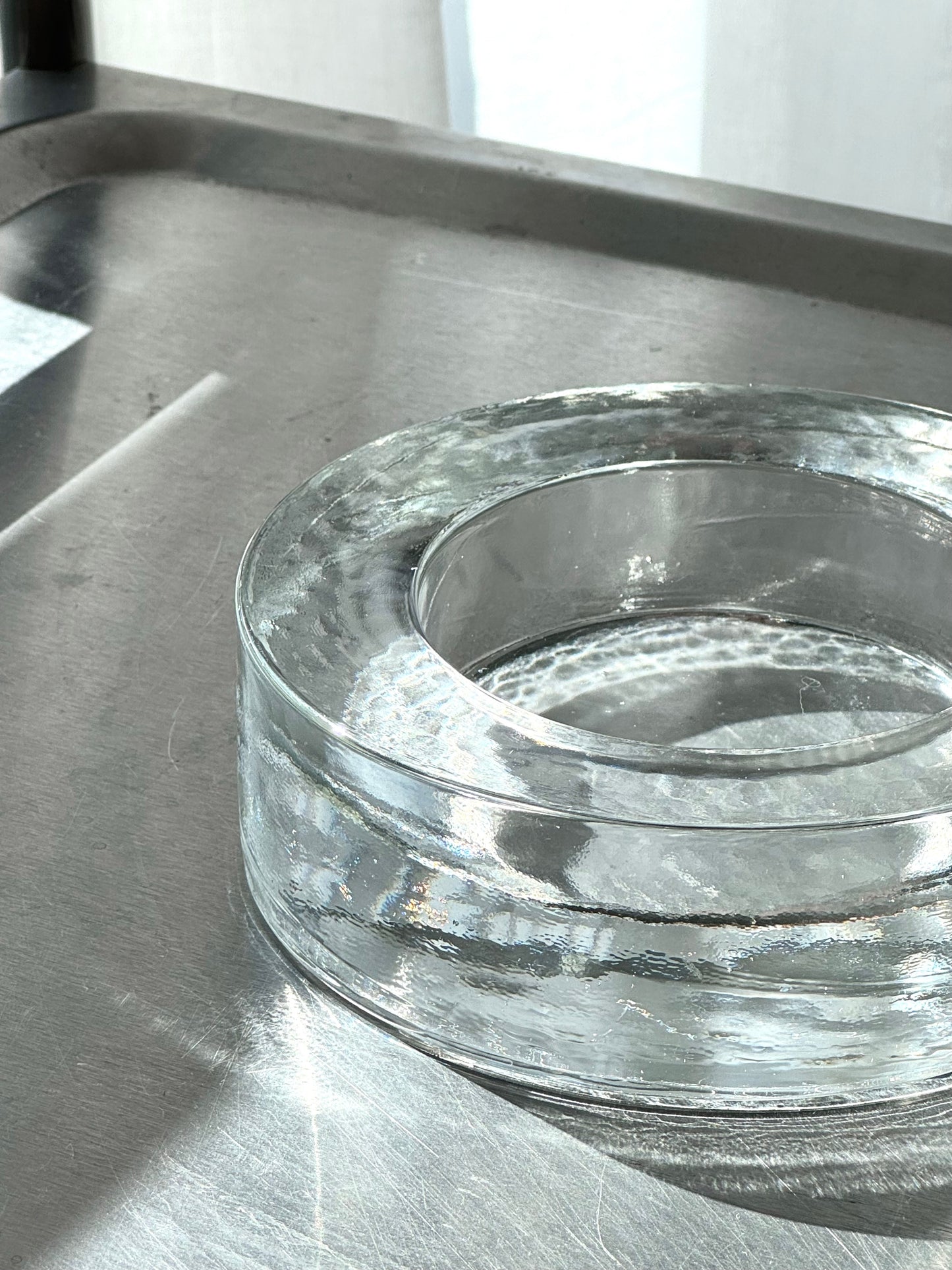 Chunky glass bowl
