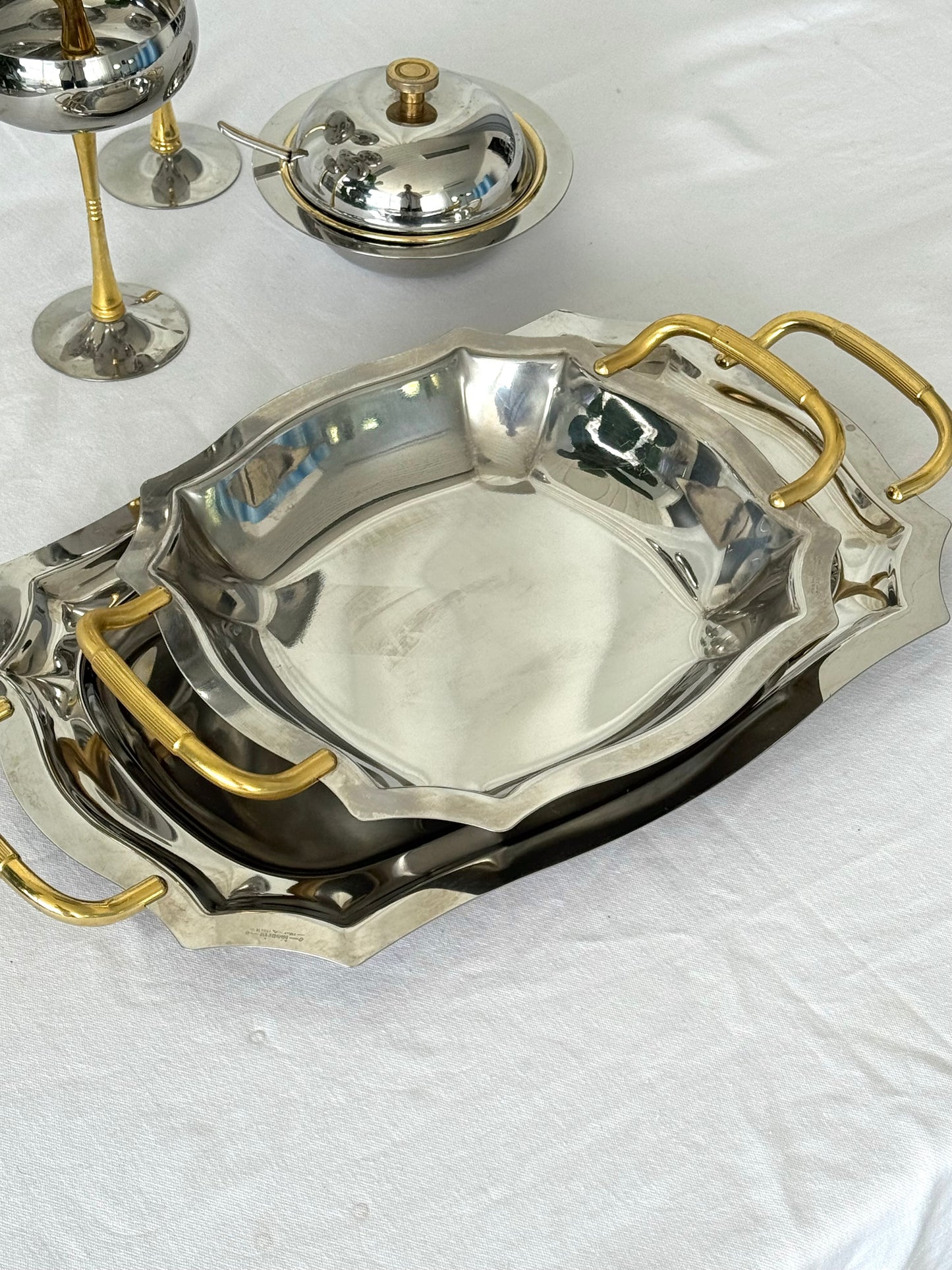 Brass detailed trays