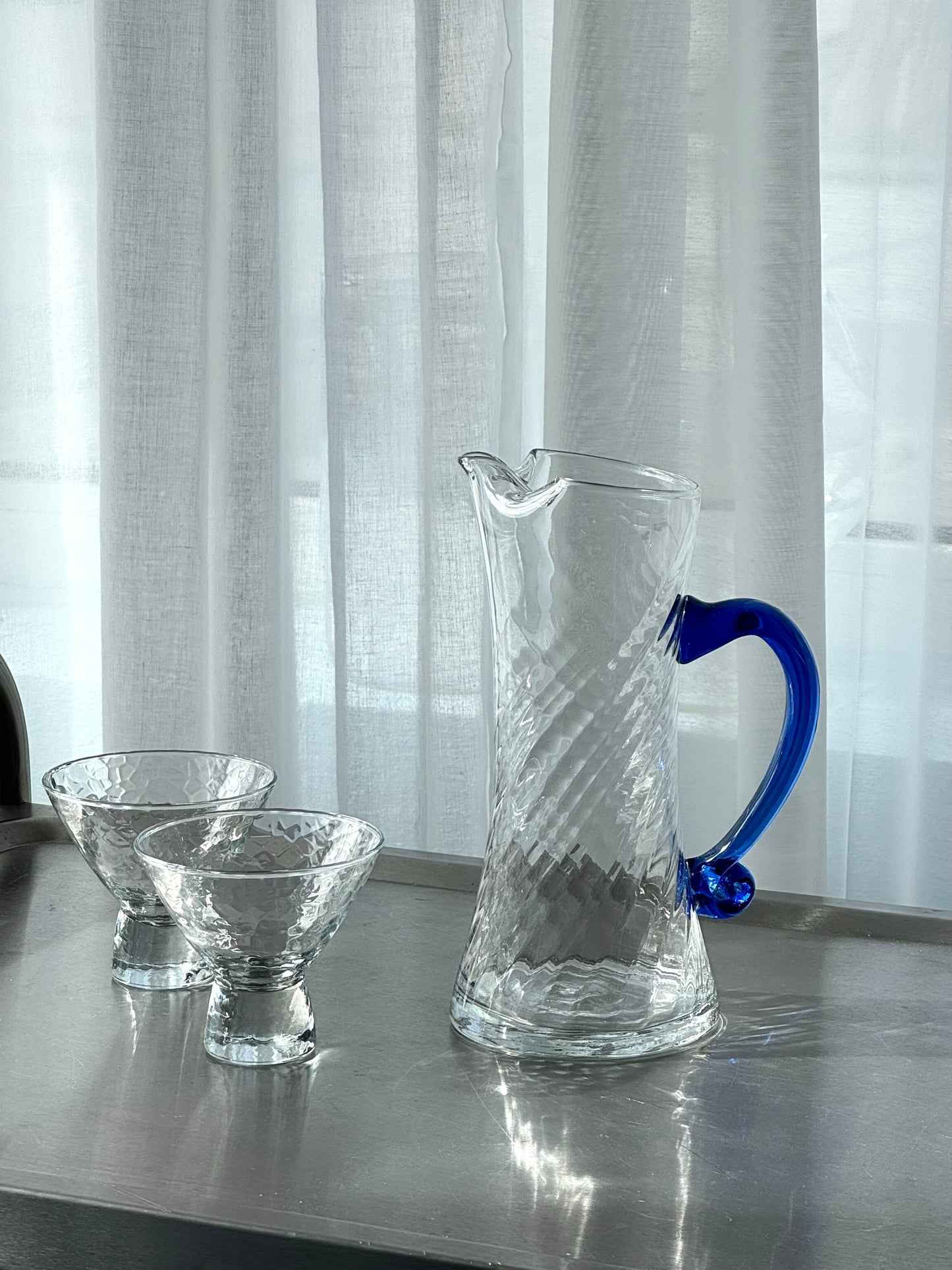 Handmade glass jug