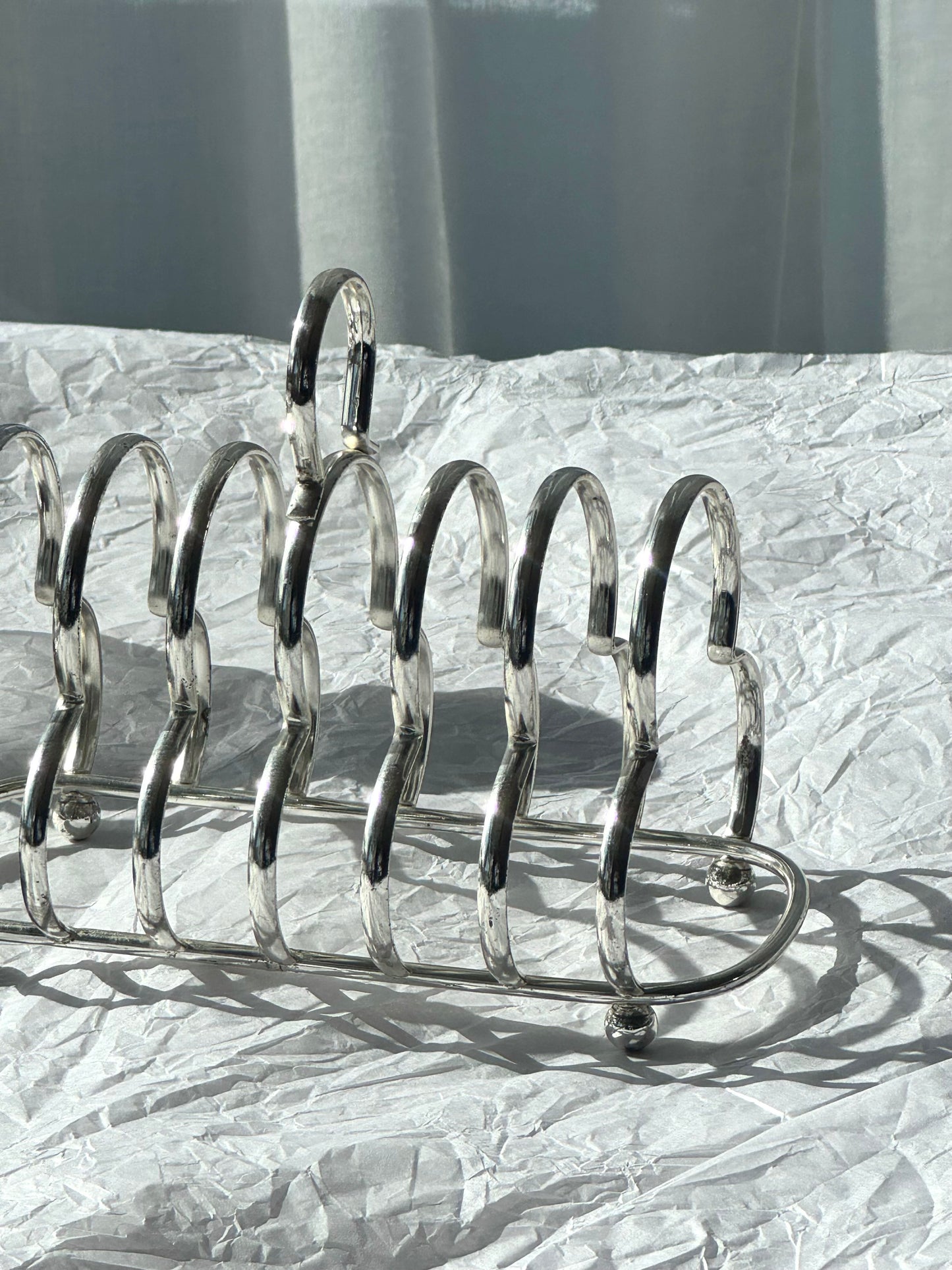 Silver plated toast rack