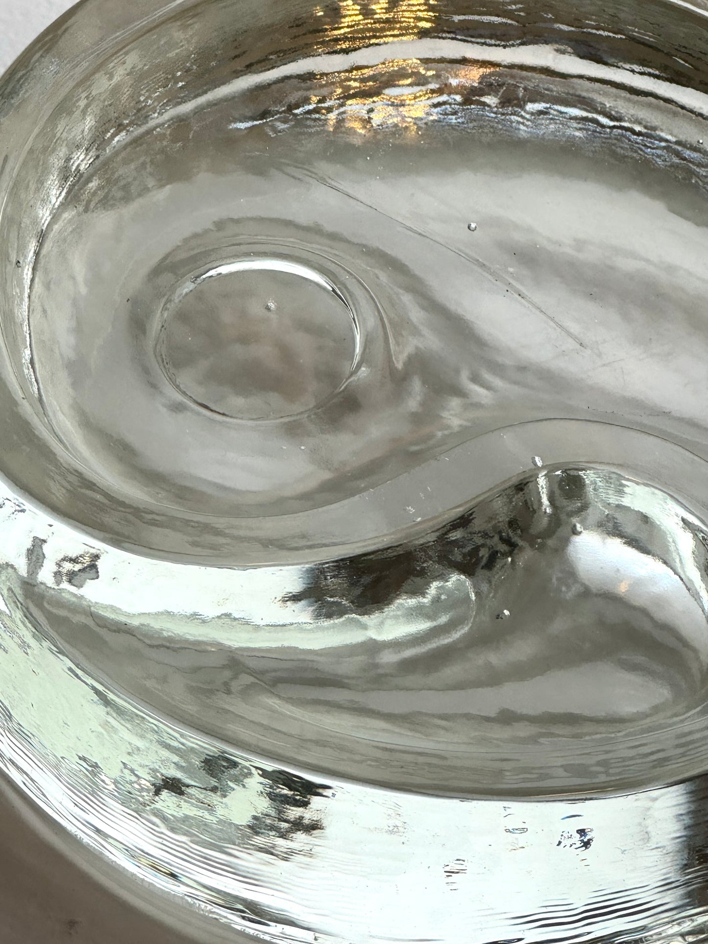 Heavy glass bowl