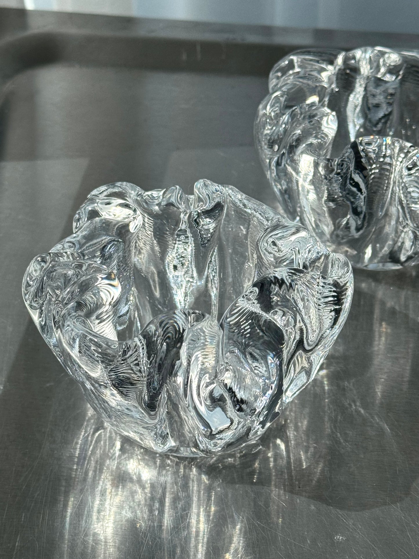 Glass candleholder