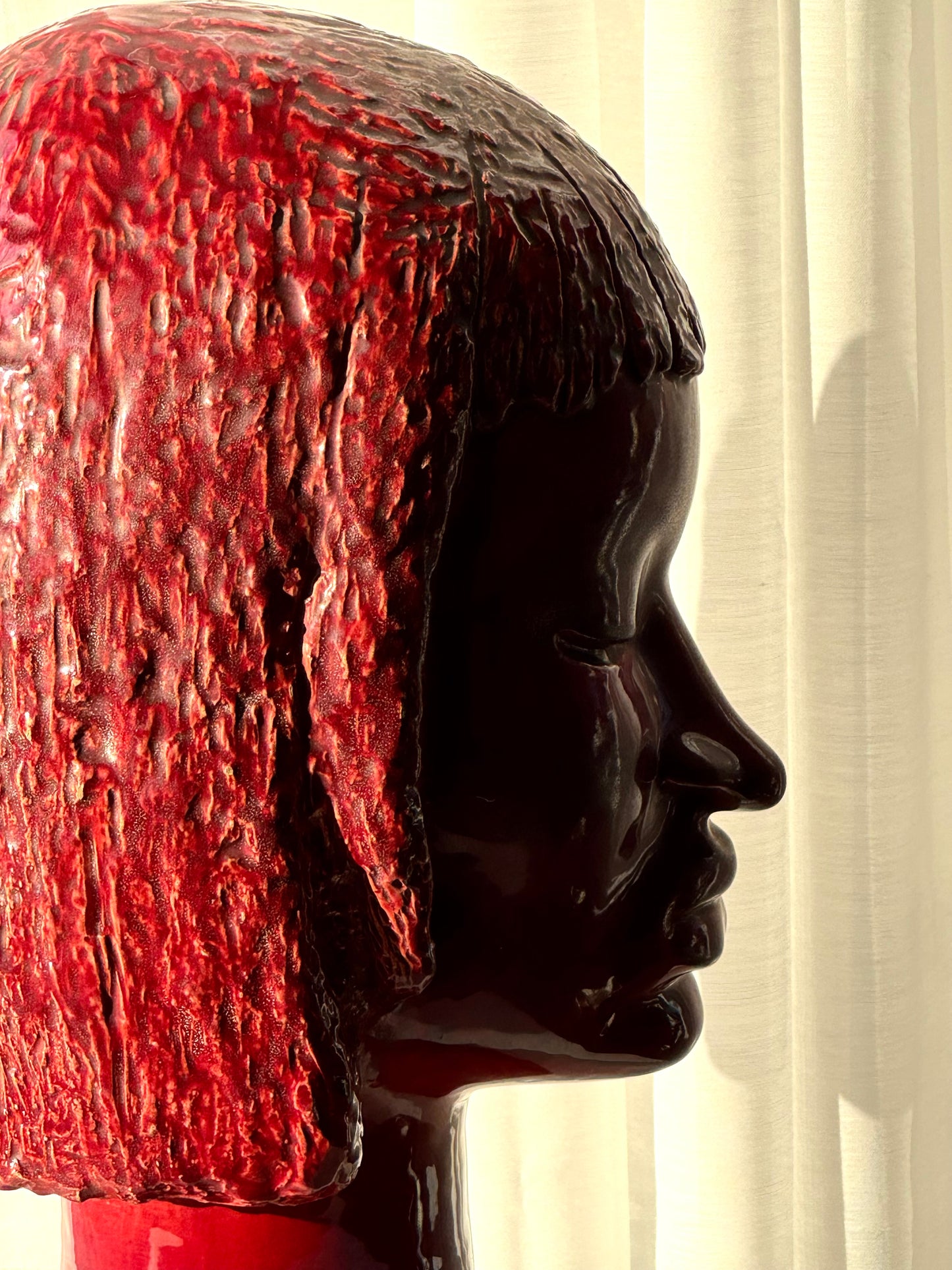Handmade ceramic head