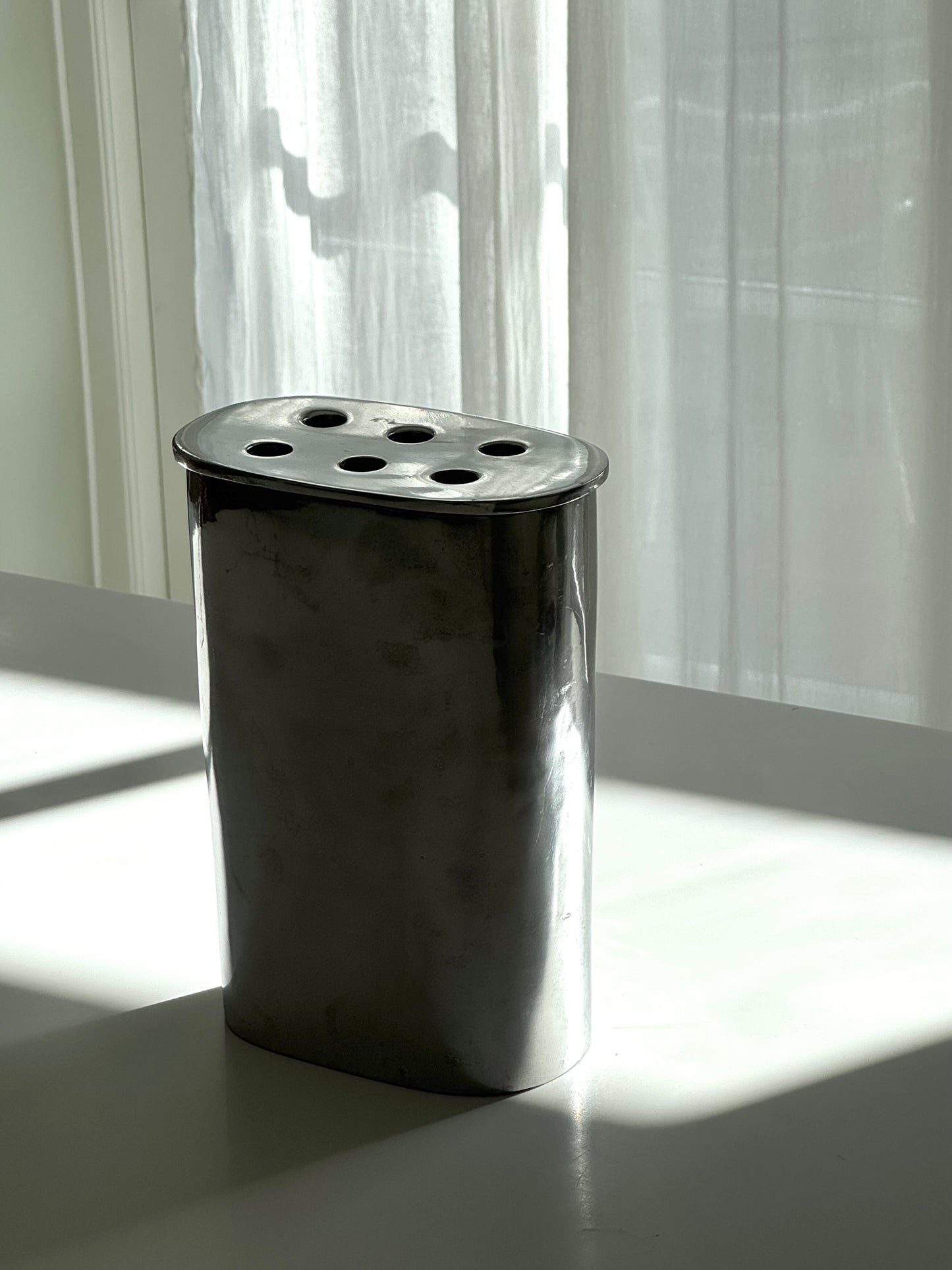 Vintage aluminium vase
