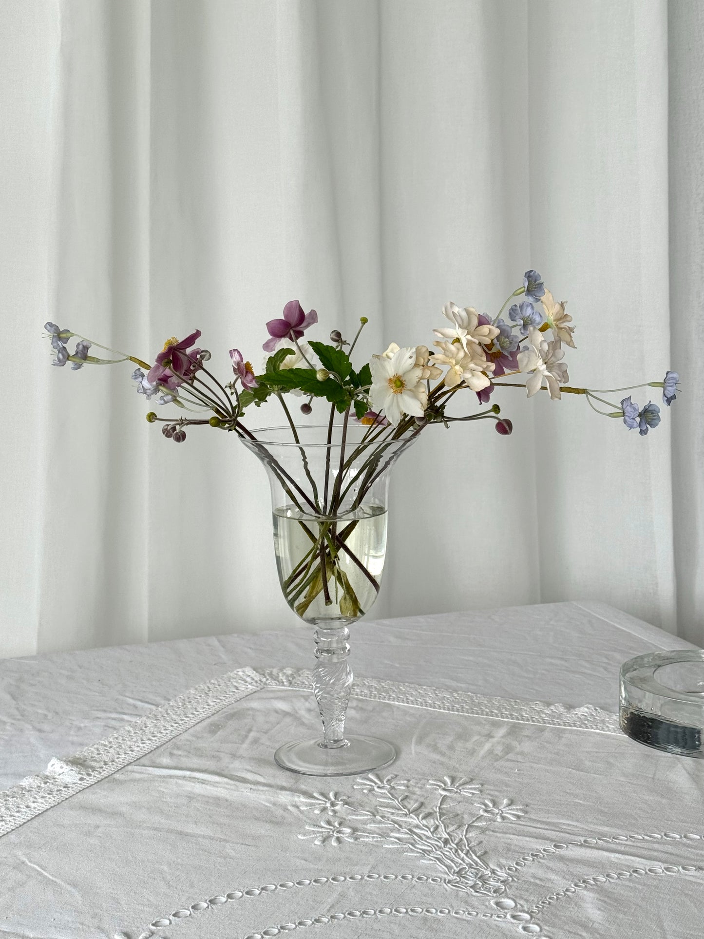 Tall swirling vase
