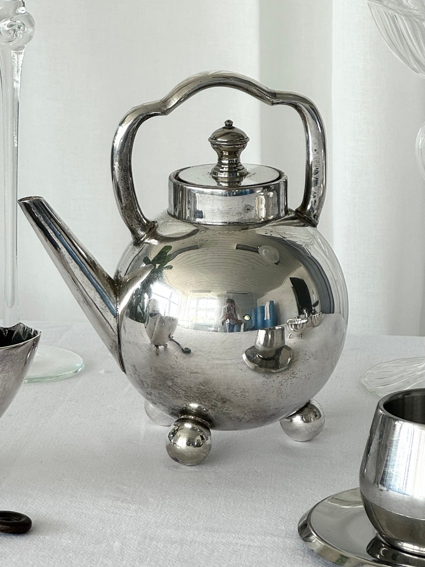Silver plated tea jug
