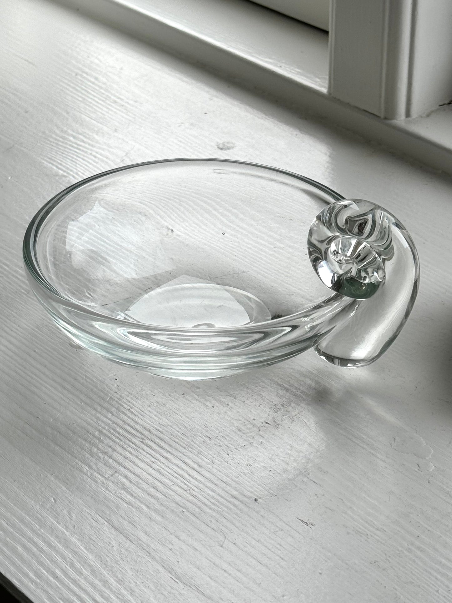 Heavy glass bowl