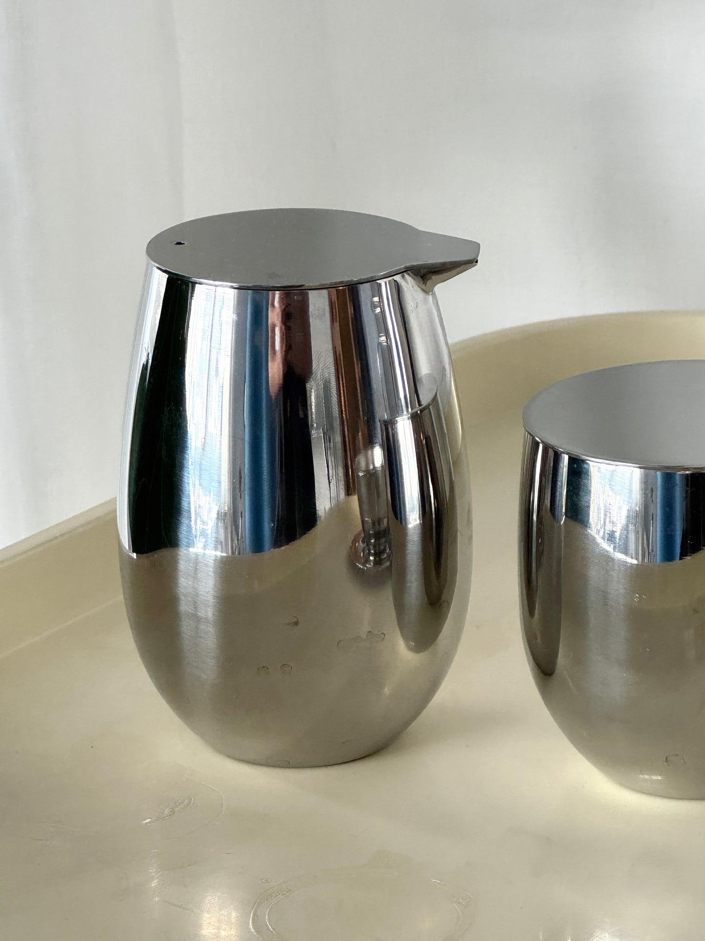 Bodum milk and sugar bowl.