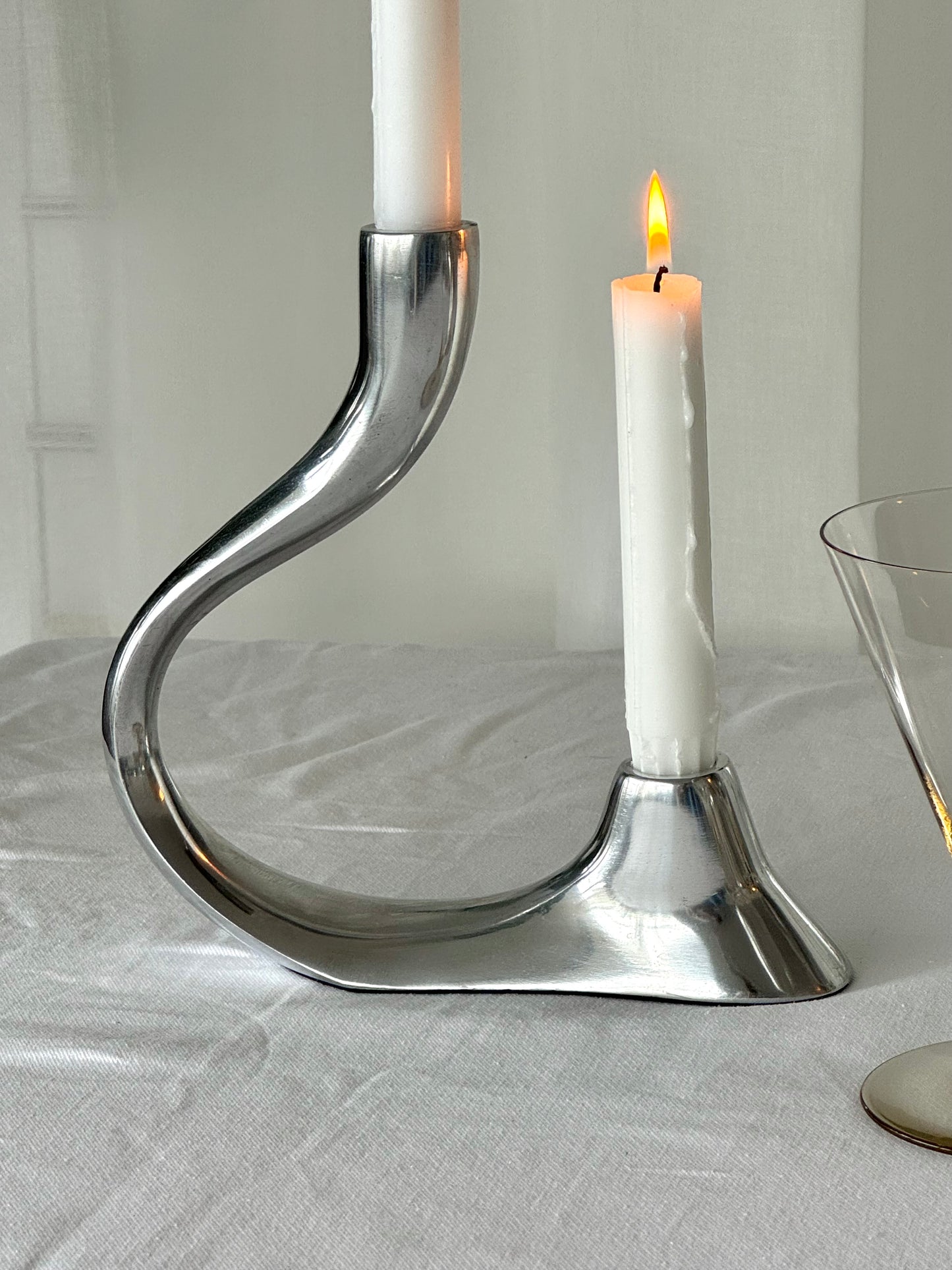 Aluminium candleholder