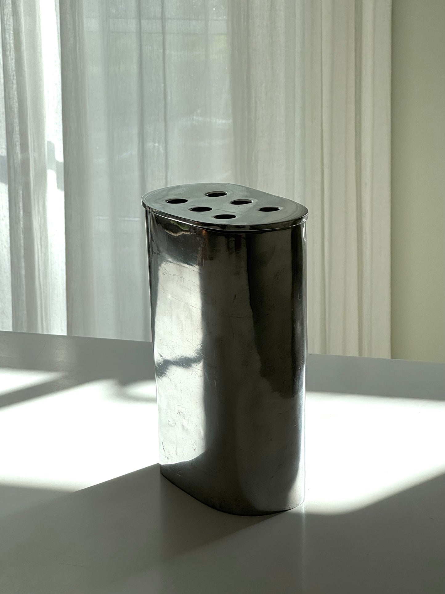 Vintage aluminium vase
