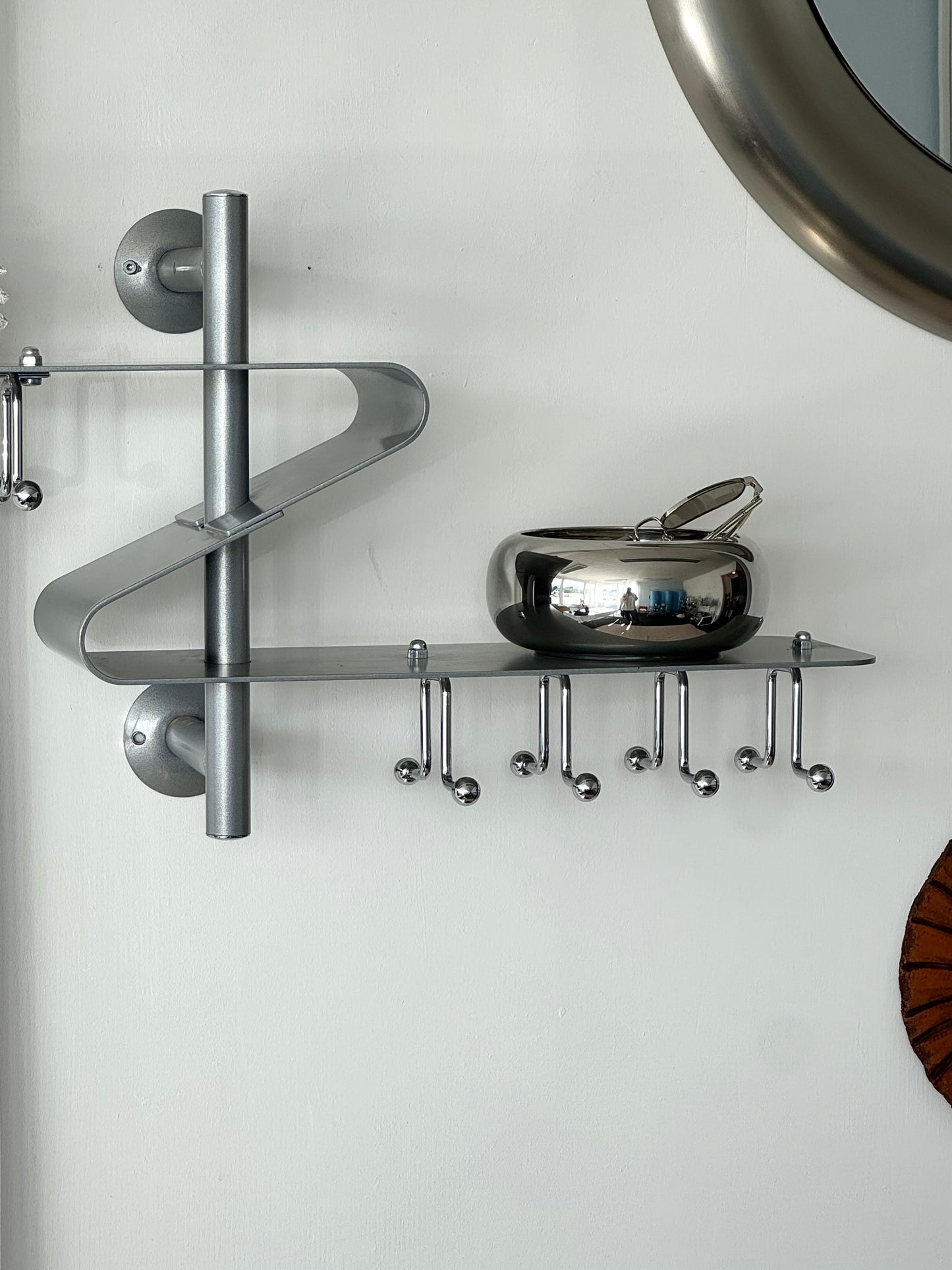 Chrome coat rack