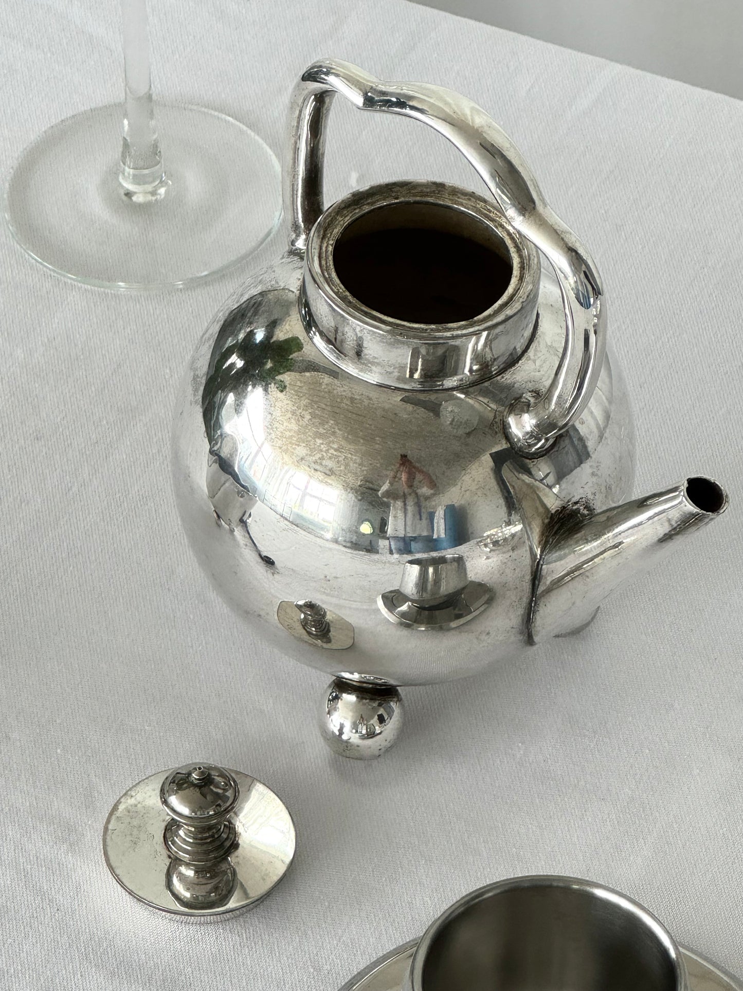 Silver plated tea jug