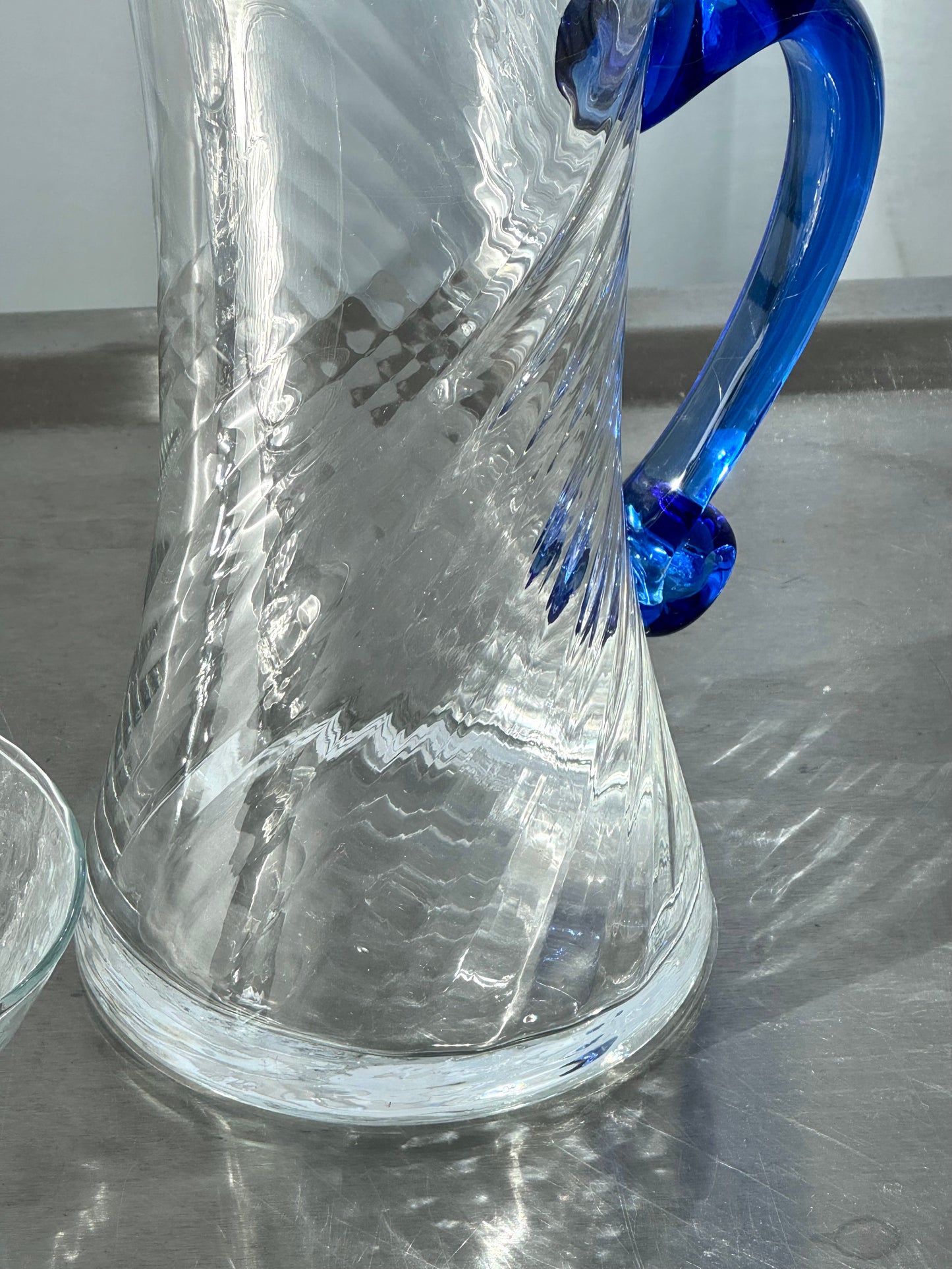 Handmade glass jug
