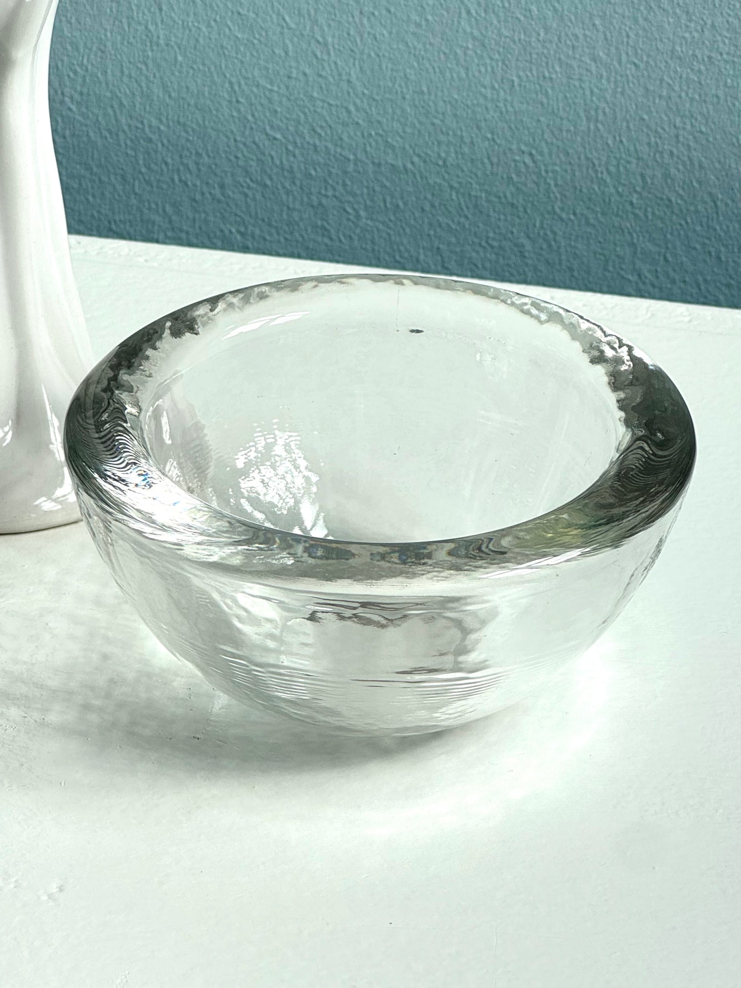 Heavy glass bowl
