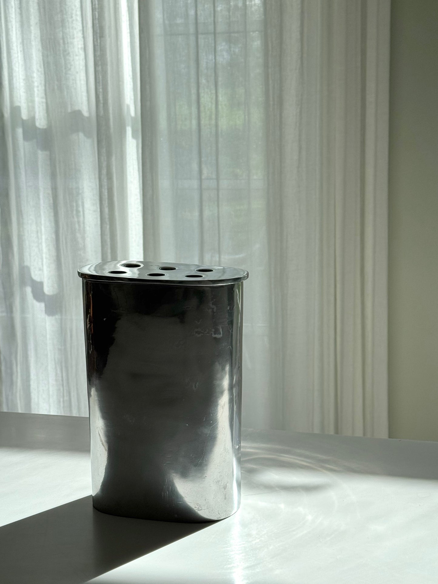 Vintage aluminium vase