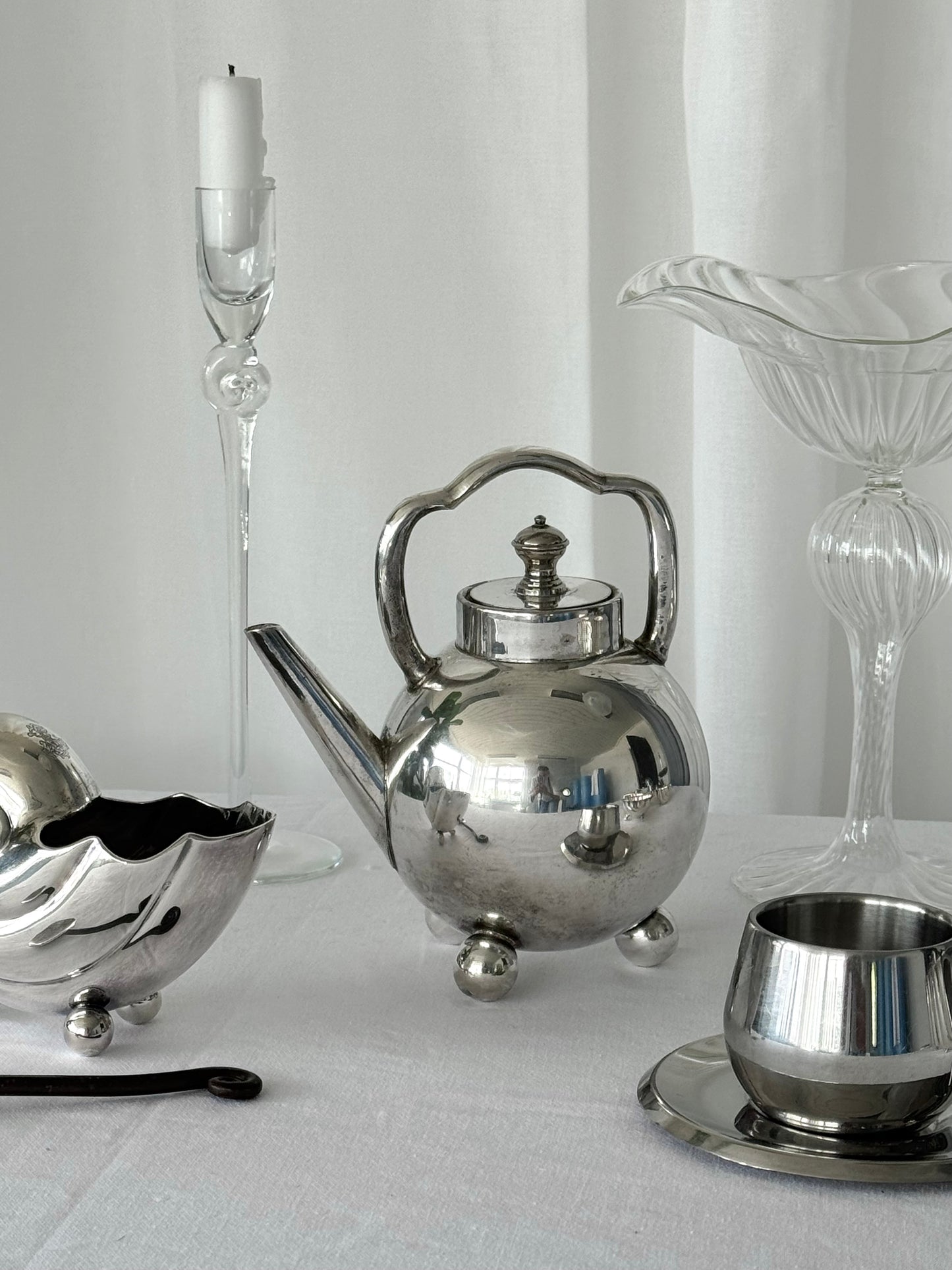 Silver plated tea jug