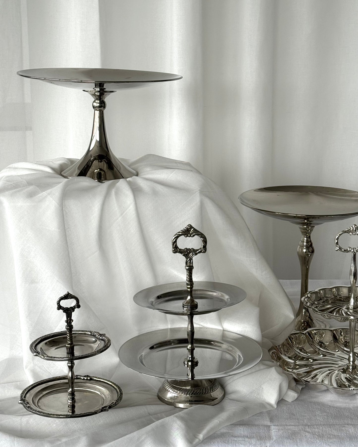 Silver plated etagere