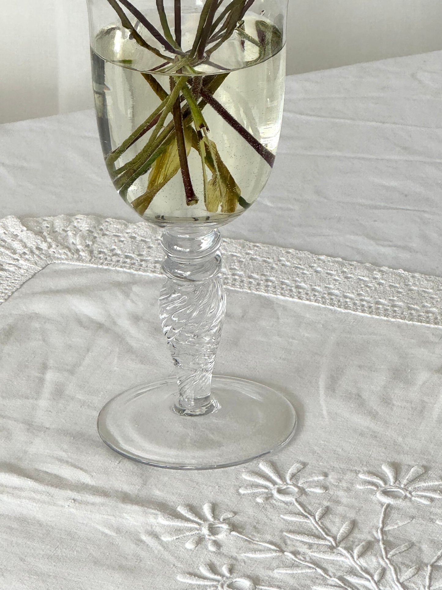 Tall swirling vase