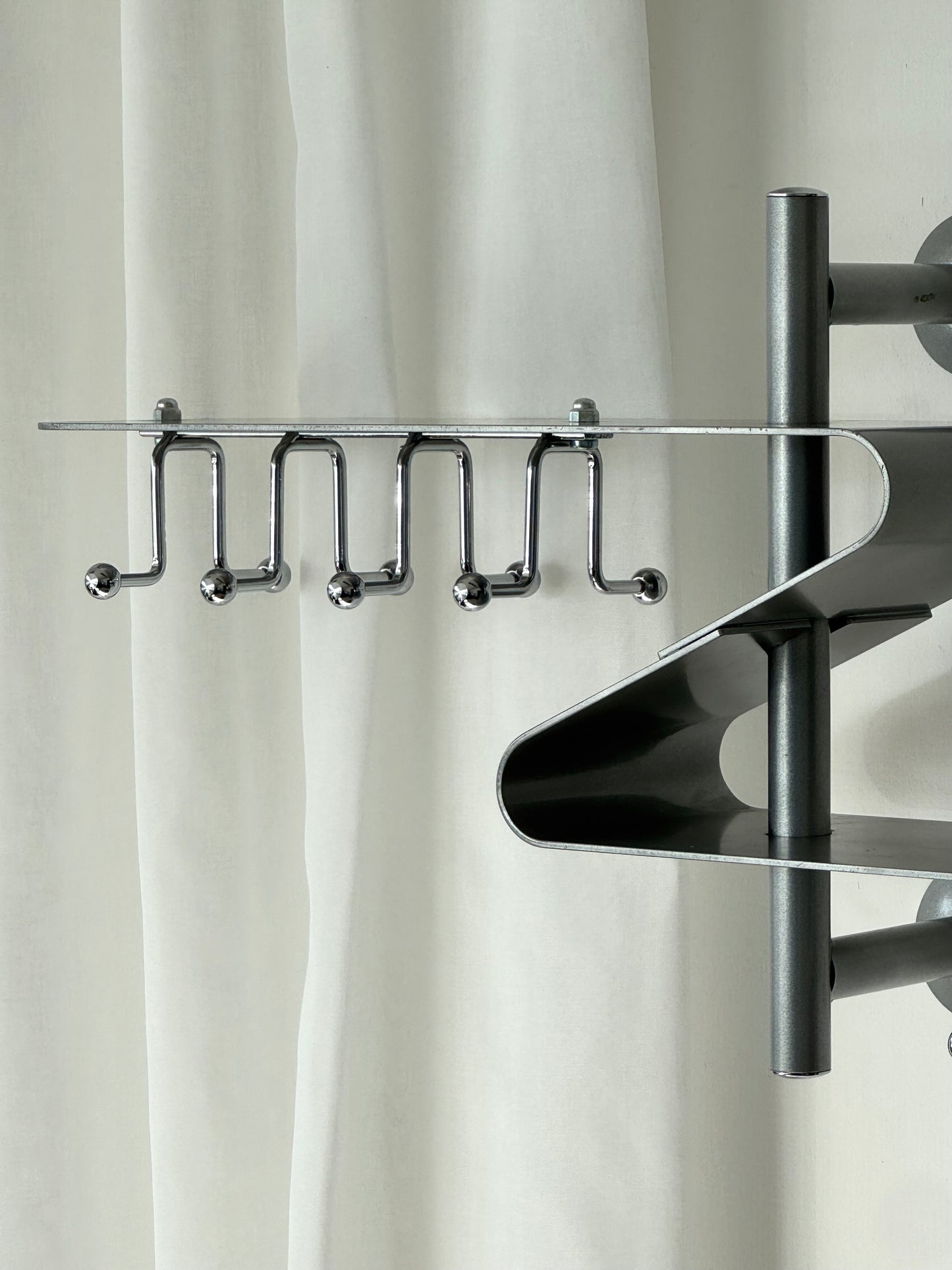 Chrome coat rack