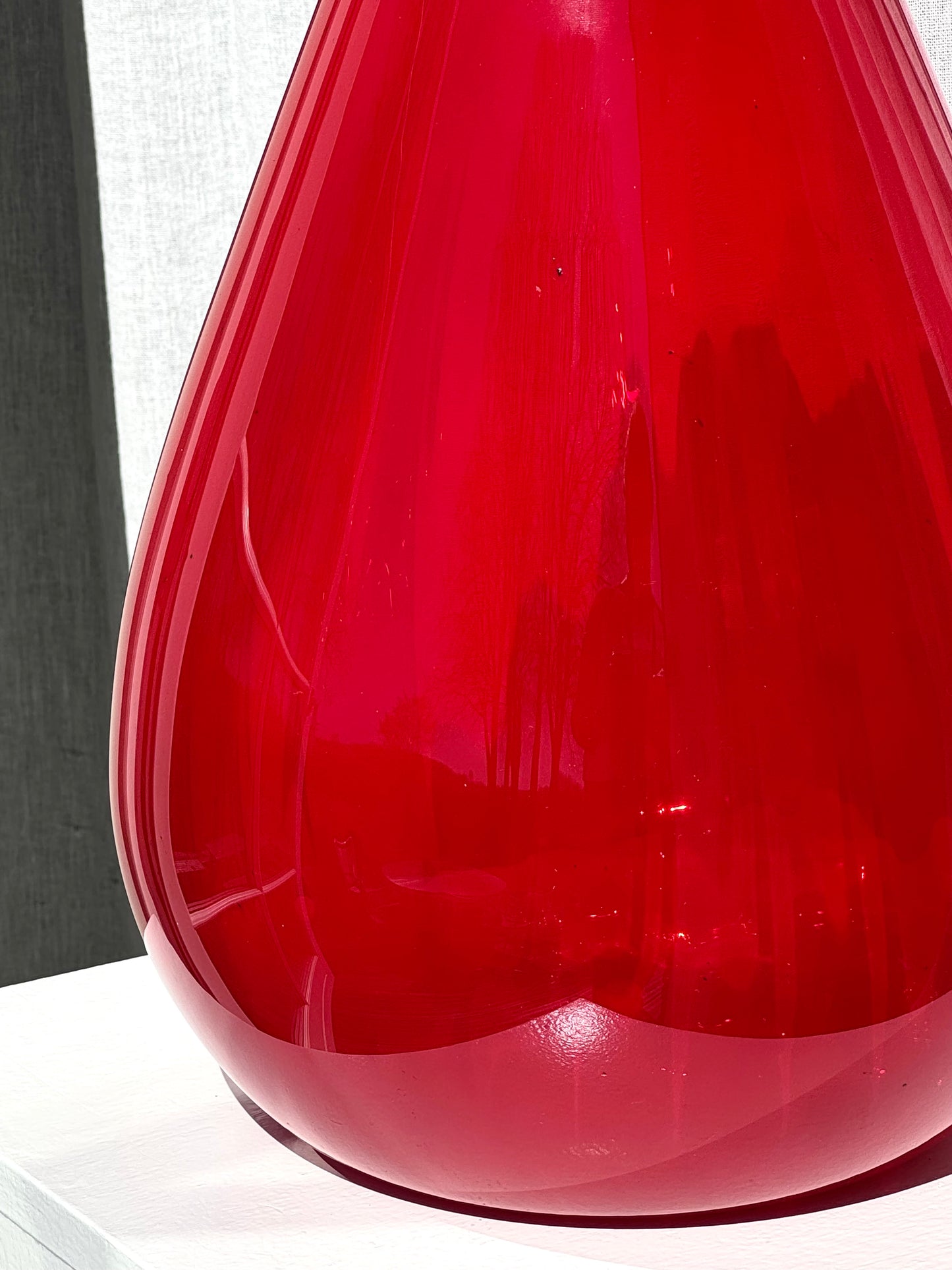 Heavy red vase