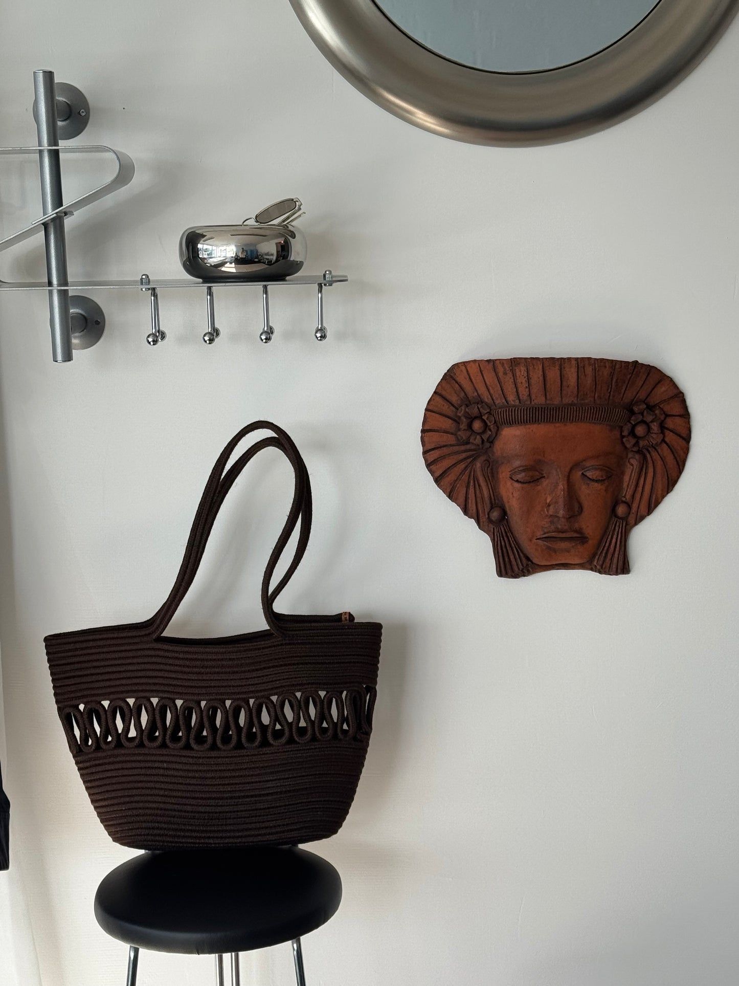 Chrome coat rack