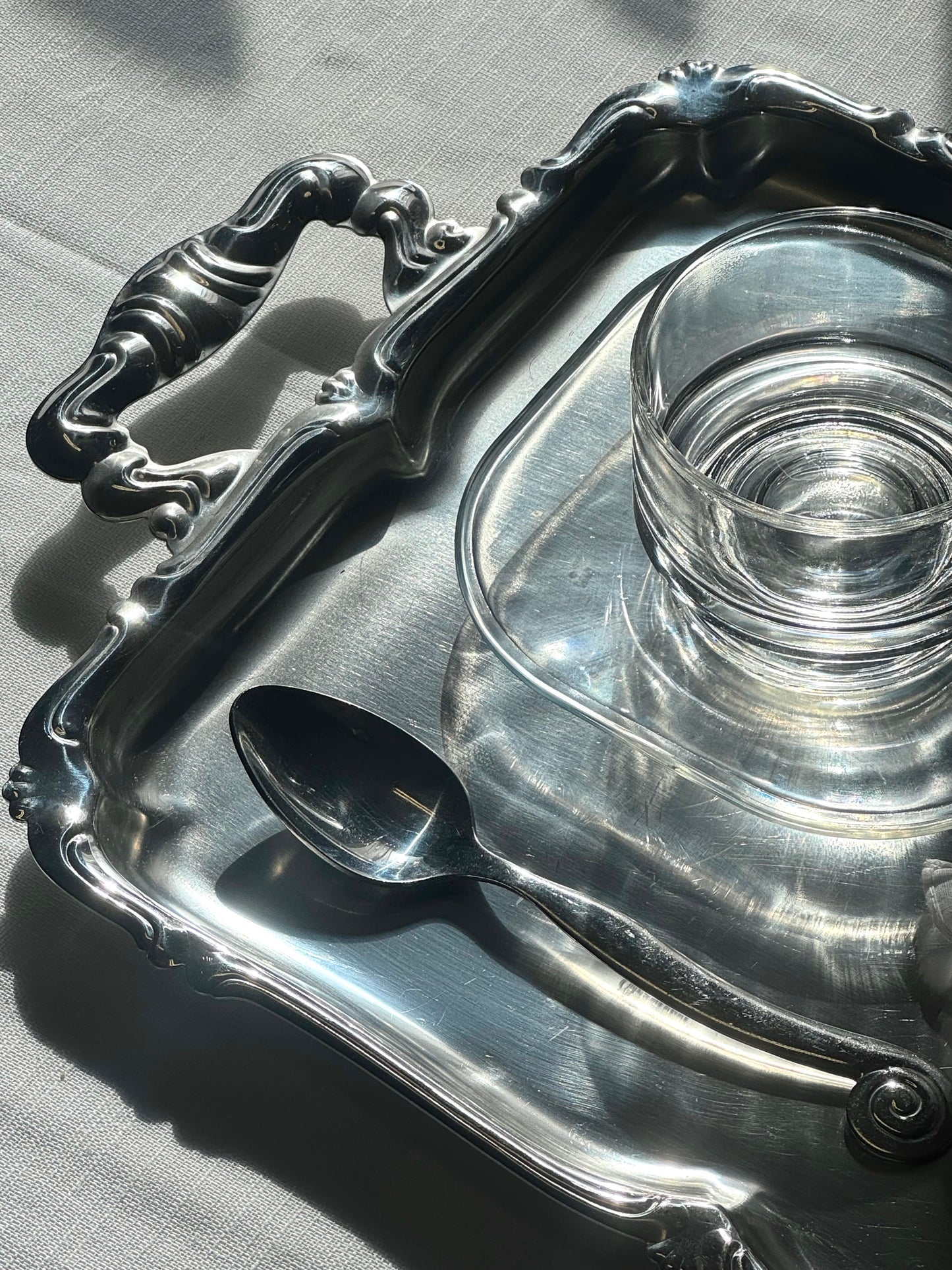 Vintage steel tray