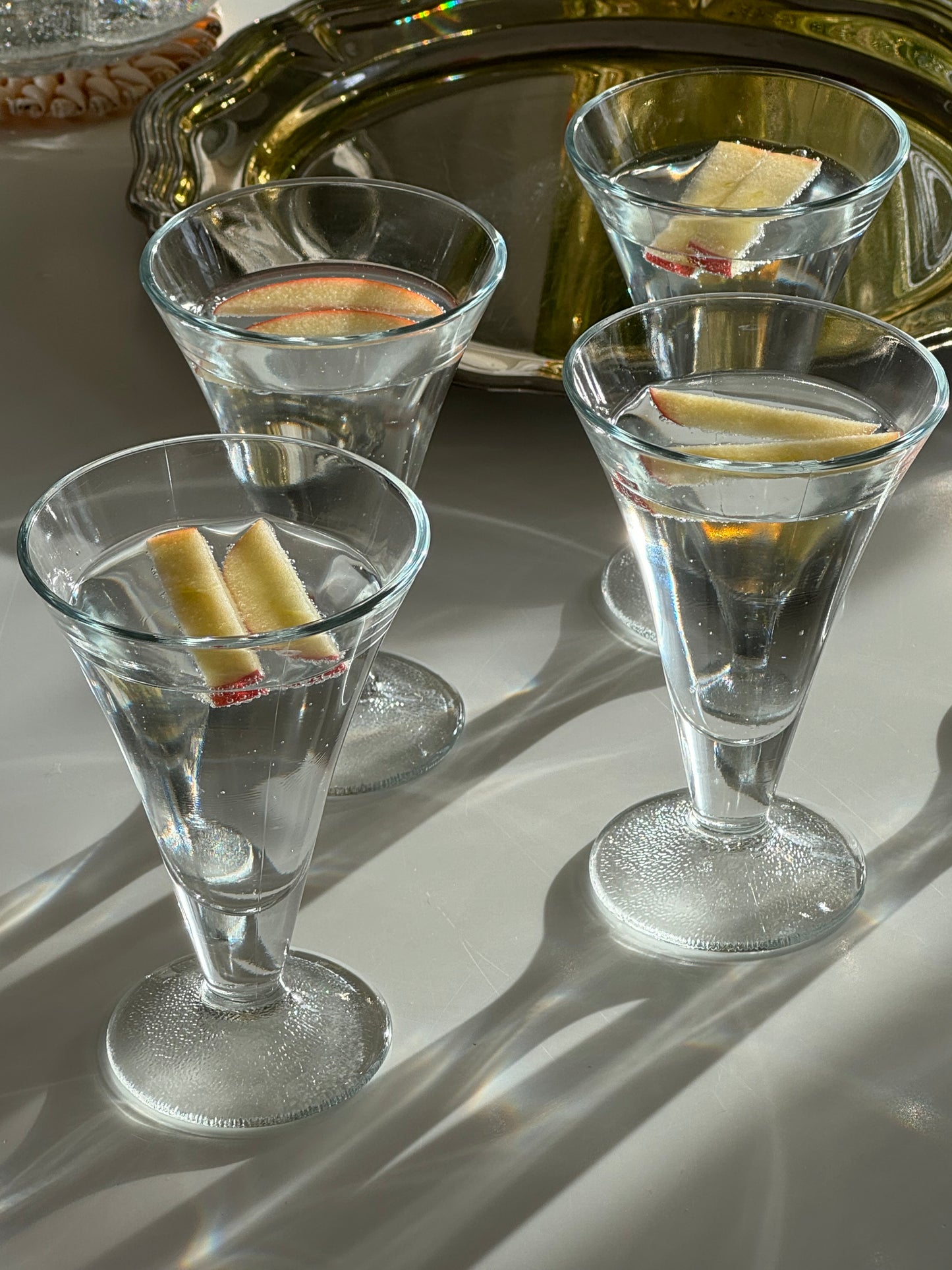Tall cocktail glasses