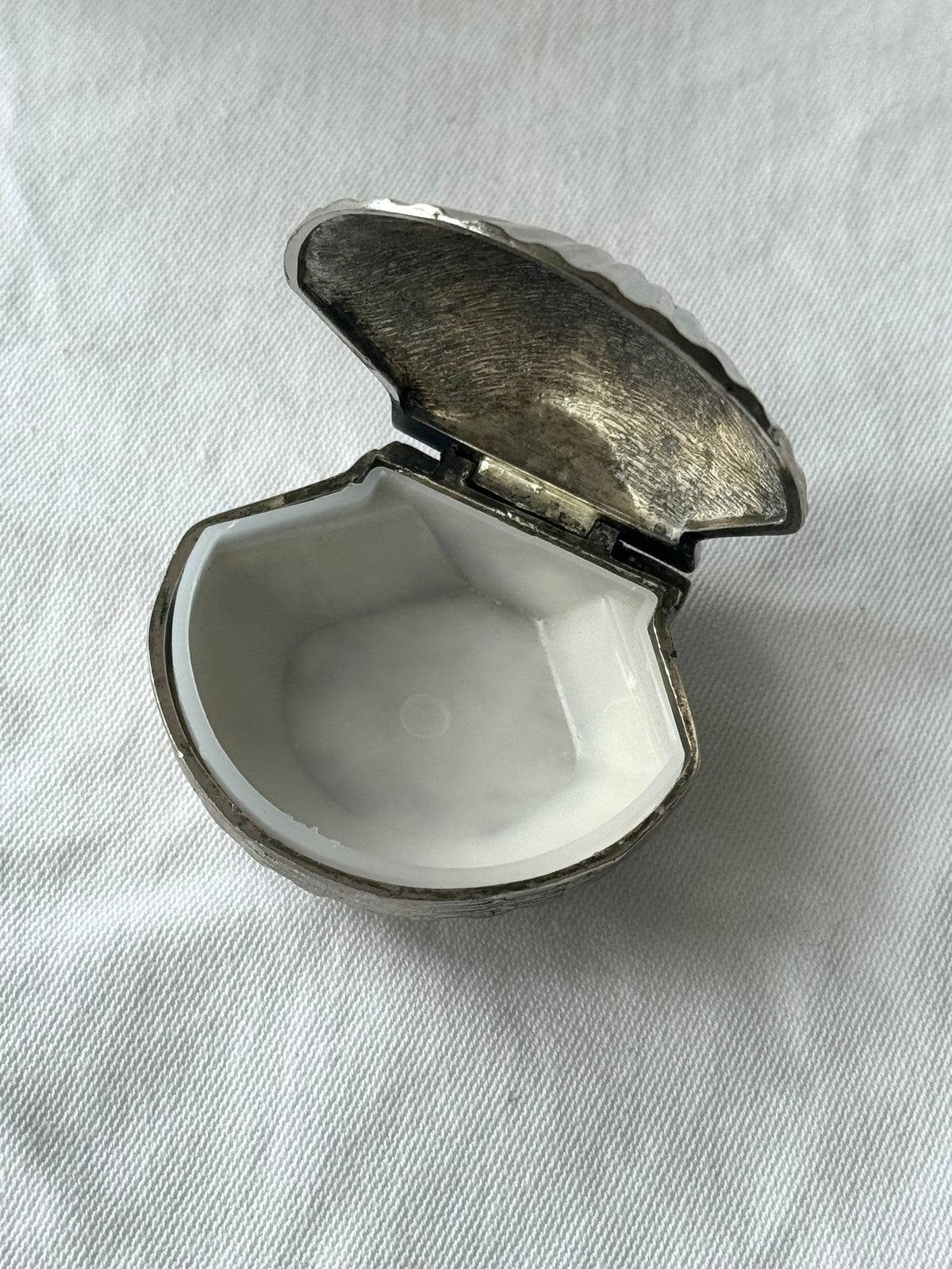 Silver plated clam
