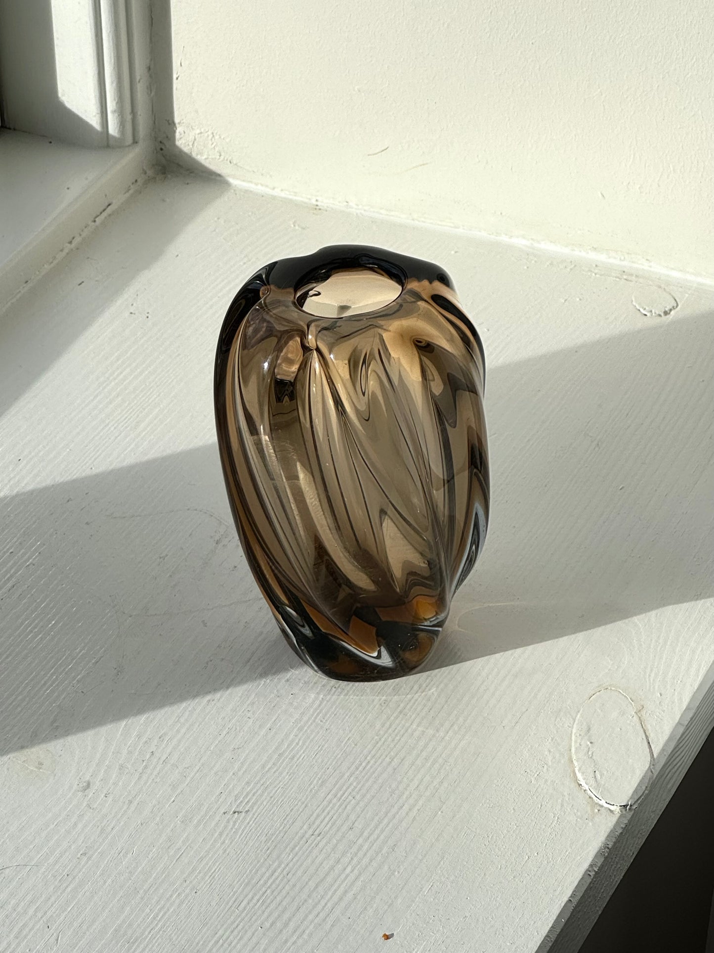 Small smoked vase