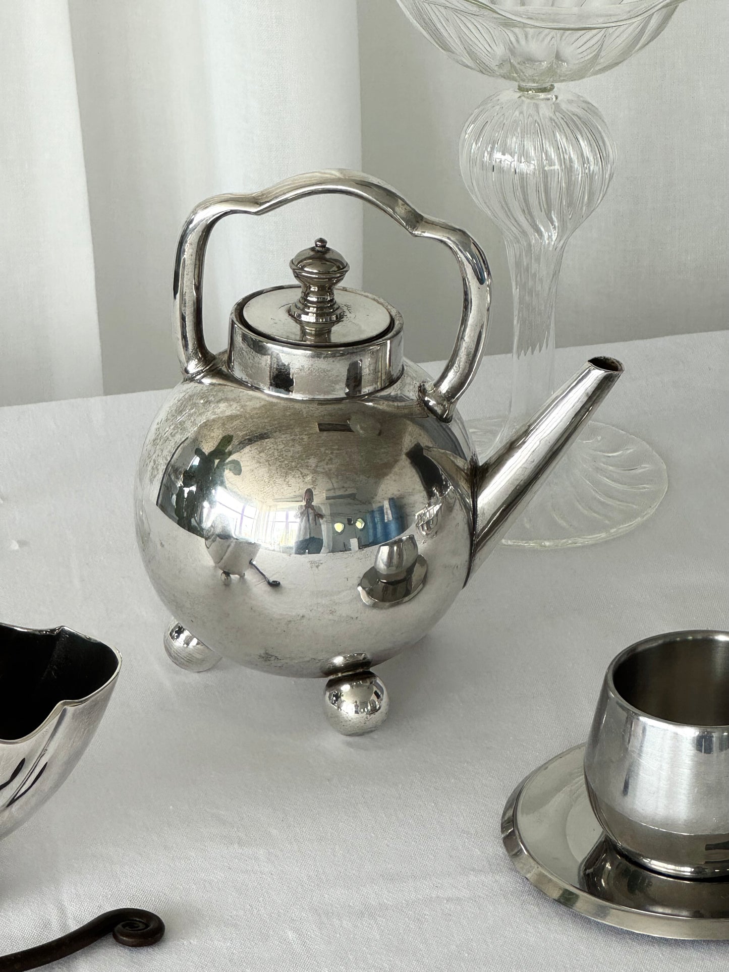 Silver plated tea jug