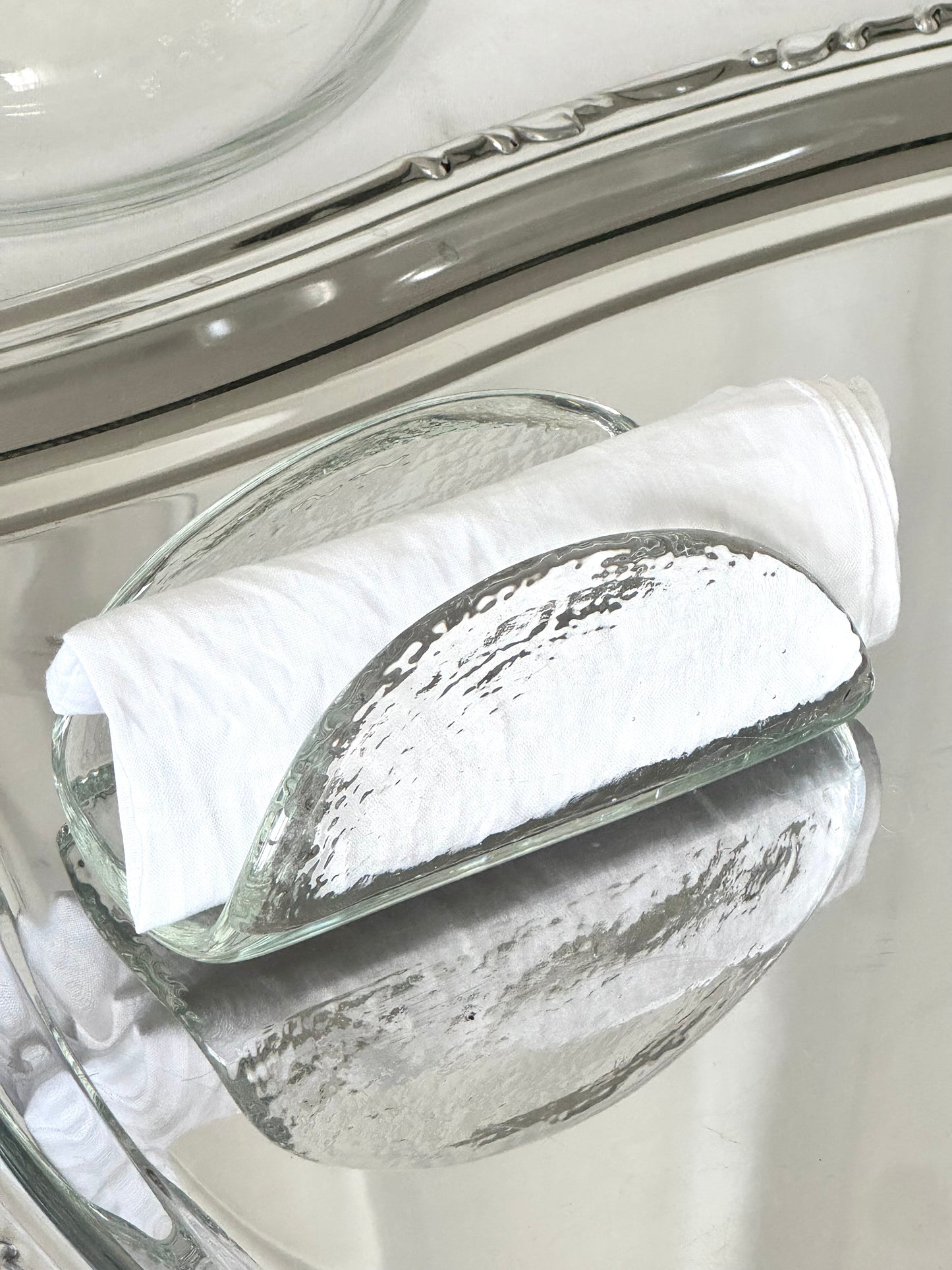 Glass napkin holder