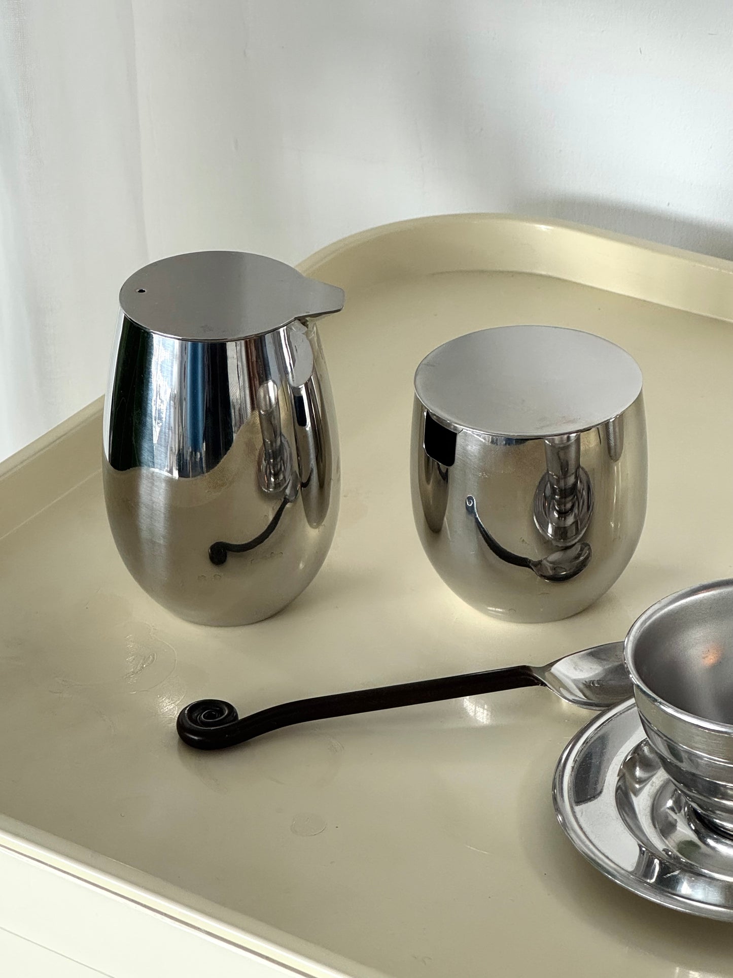 Bodum milk and sugar bowl.