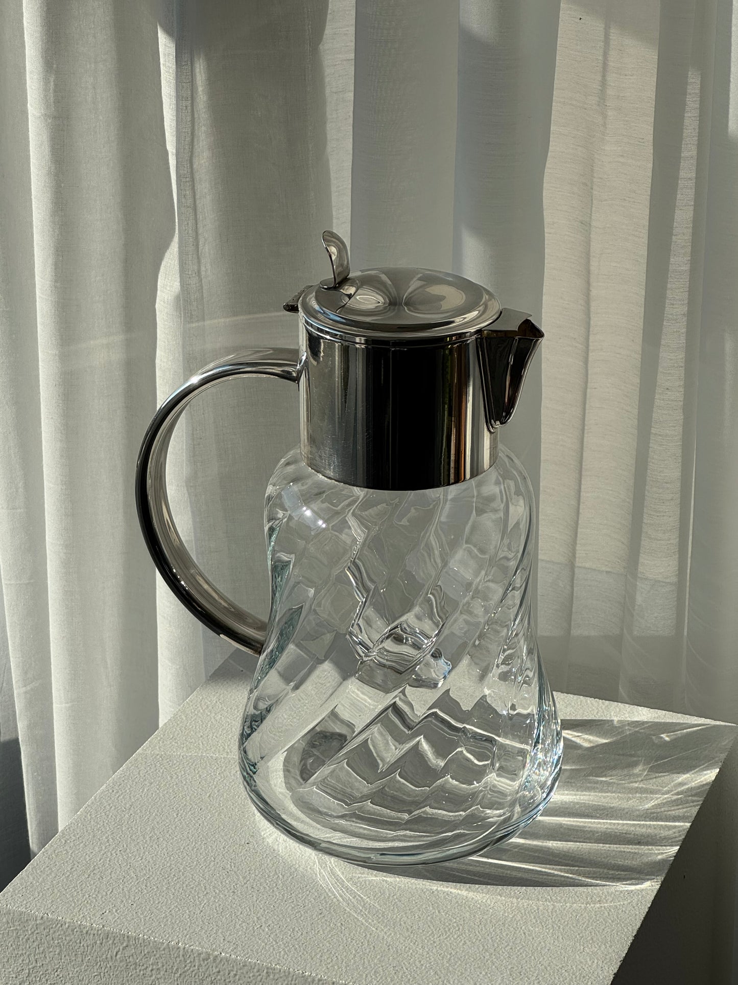 Silver plated swirl jug