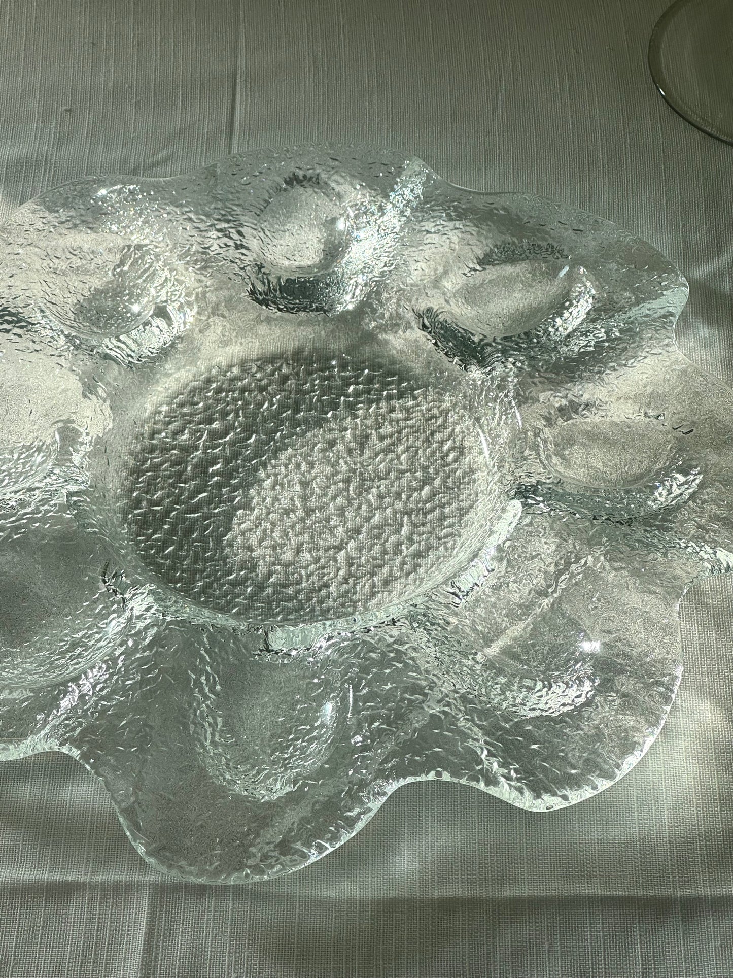 Glass egg dish